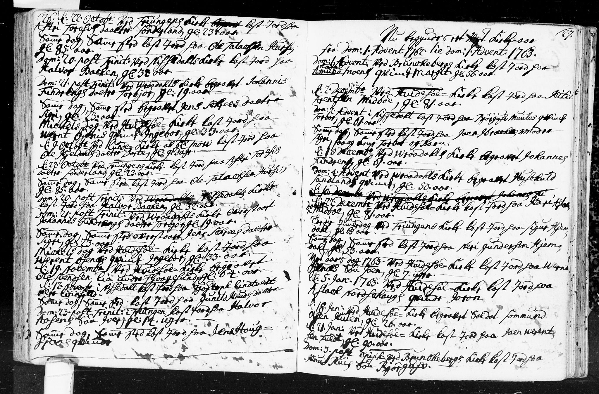 Kviteseid kirkebøker, SAKO/A-276/F/Fa/L0001: Parish register (official) no. I 1, 1754-1773, p. 26-27