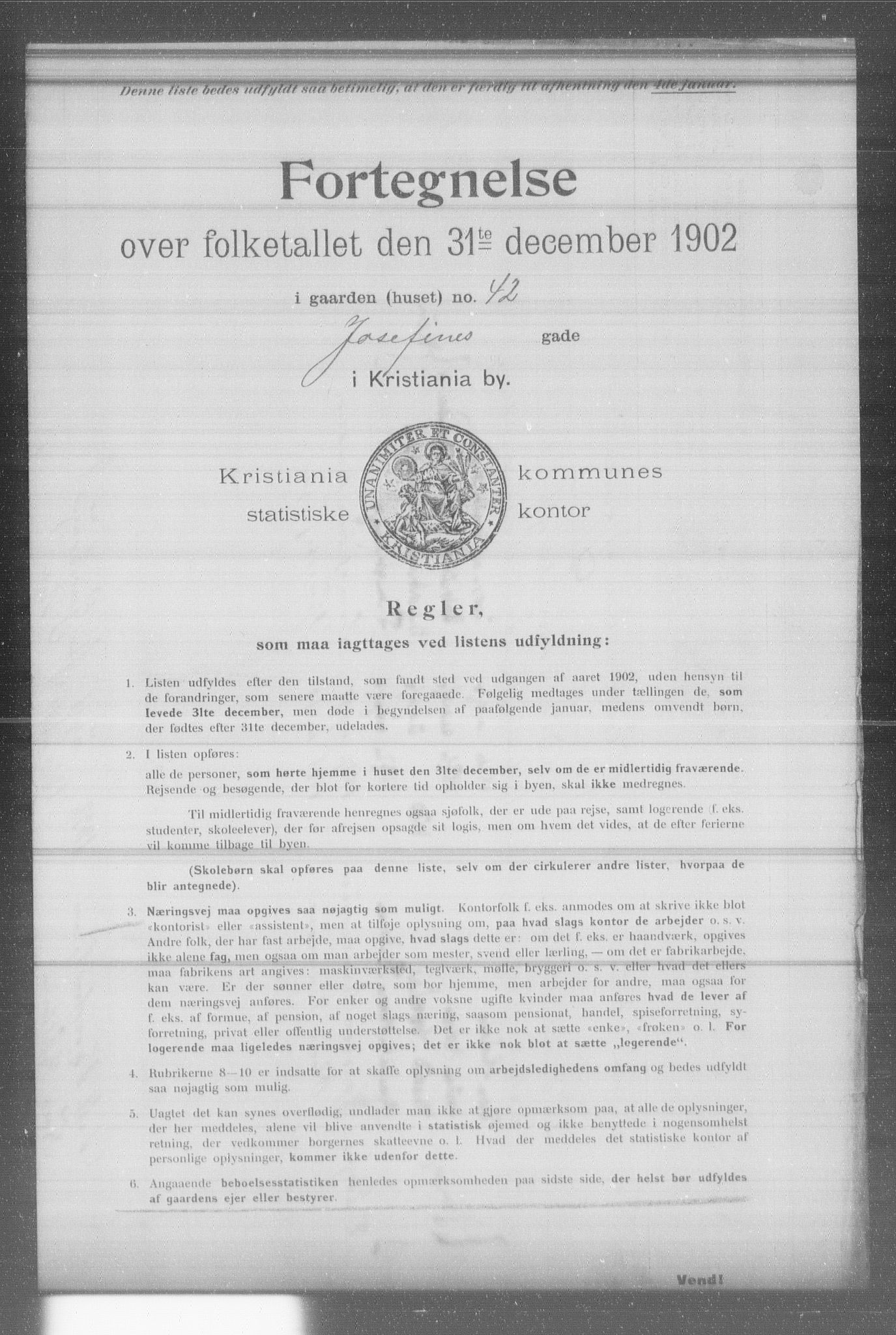 OBA, Municipal Census 1902 for Kristiania, 1902, p. 9032