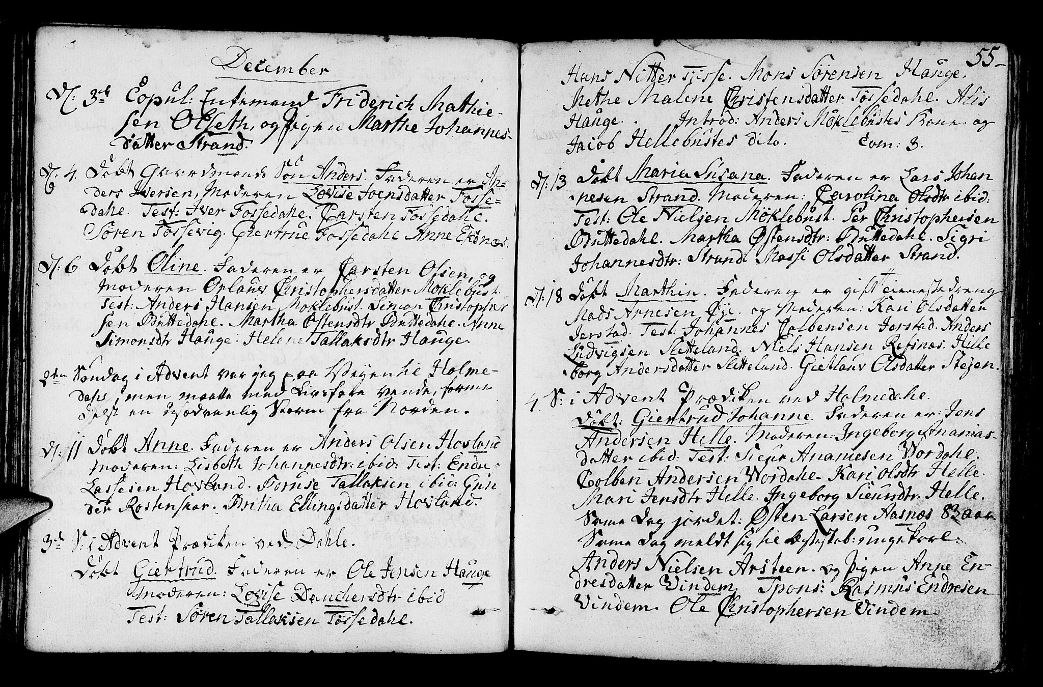 Fjaler sokneprestembete, SAB/A-79801/H/Haa/Haaa/L0003: Parish register (official) no. A 3, 1799-1814, p. 55