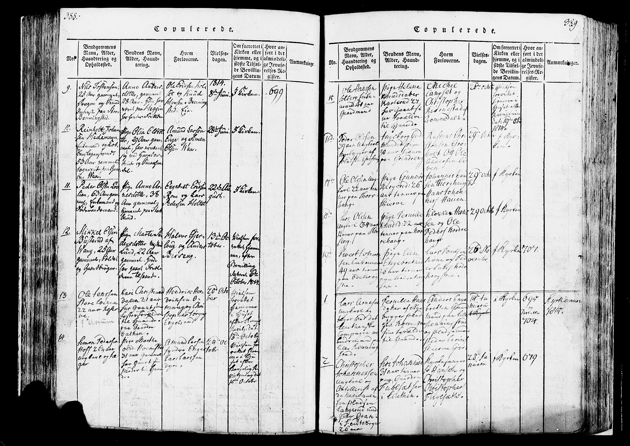 Løten prestekontor, SAH/PREST-022/K/Ka/L0005: Parish register (official) no. 5, 1814-1832, p. 388-389