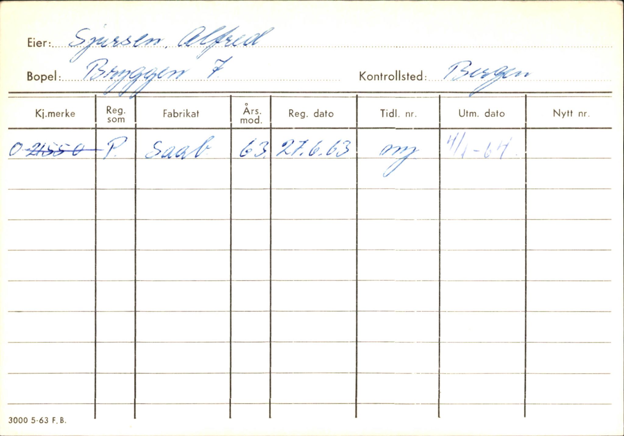 Statens vegvesen, Hordaland vegkontor, AV/SAB-A-5201/2/Hb/L0031: O-eierkort S, 1920-1971, p. 25