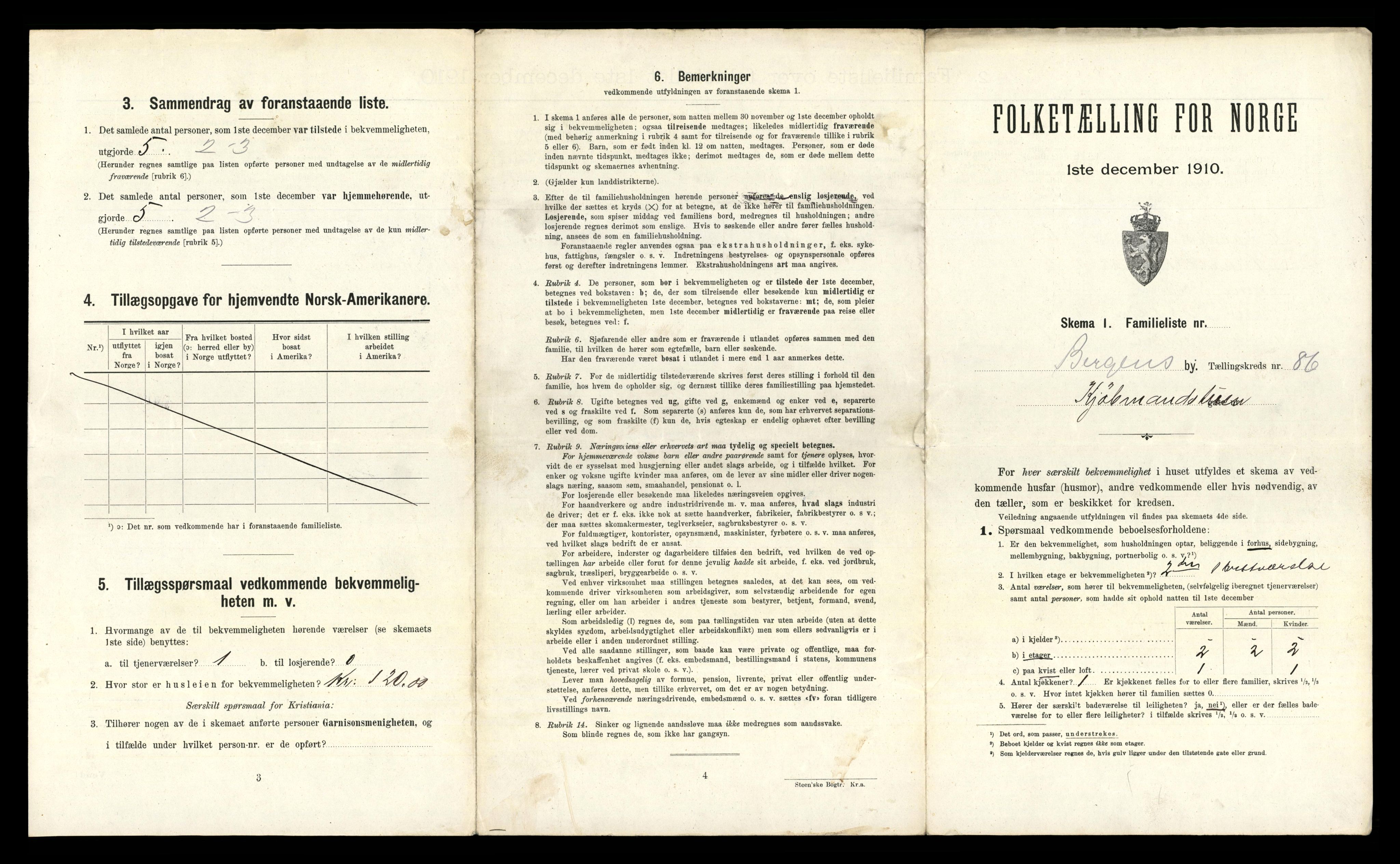 RA, 1910 census for Bergen, 1910, p. 30499