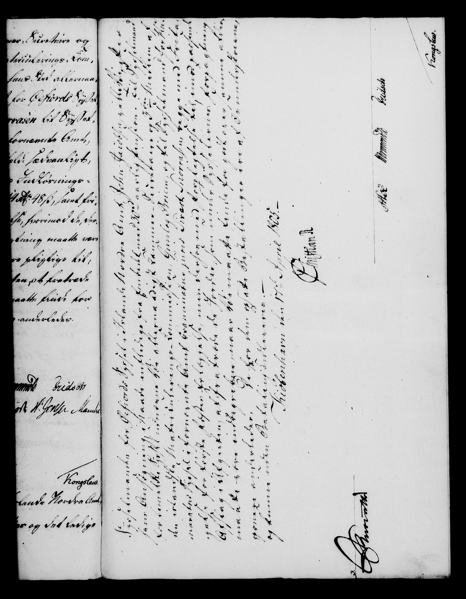 Rentekammeret, Kammerkanselliet, RA/EA-3111/G/Gf/Gfa/L0087: Norsk relasjons- og resolusjonsprotokoll (merket RK 52.87), 1805, p. 186