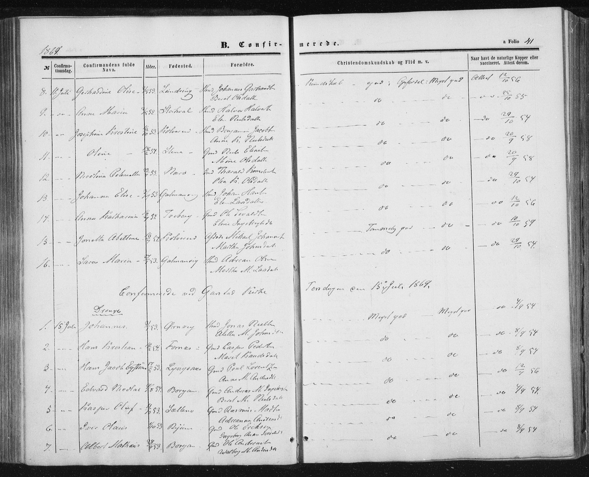 Ministerialprotokoller, klokkerbøker og fødselsregistre - Nord-Trøndelag, AV/SAT-A-1458/784/L0670: Parish register (official) no. 784A05, 1860-1876, p. 41