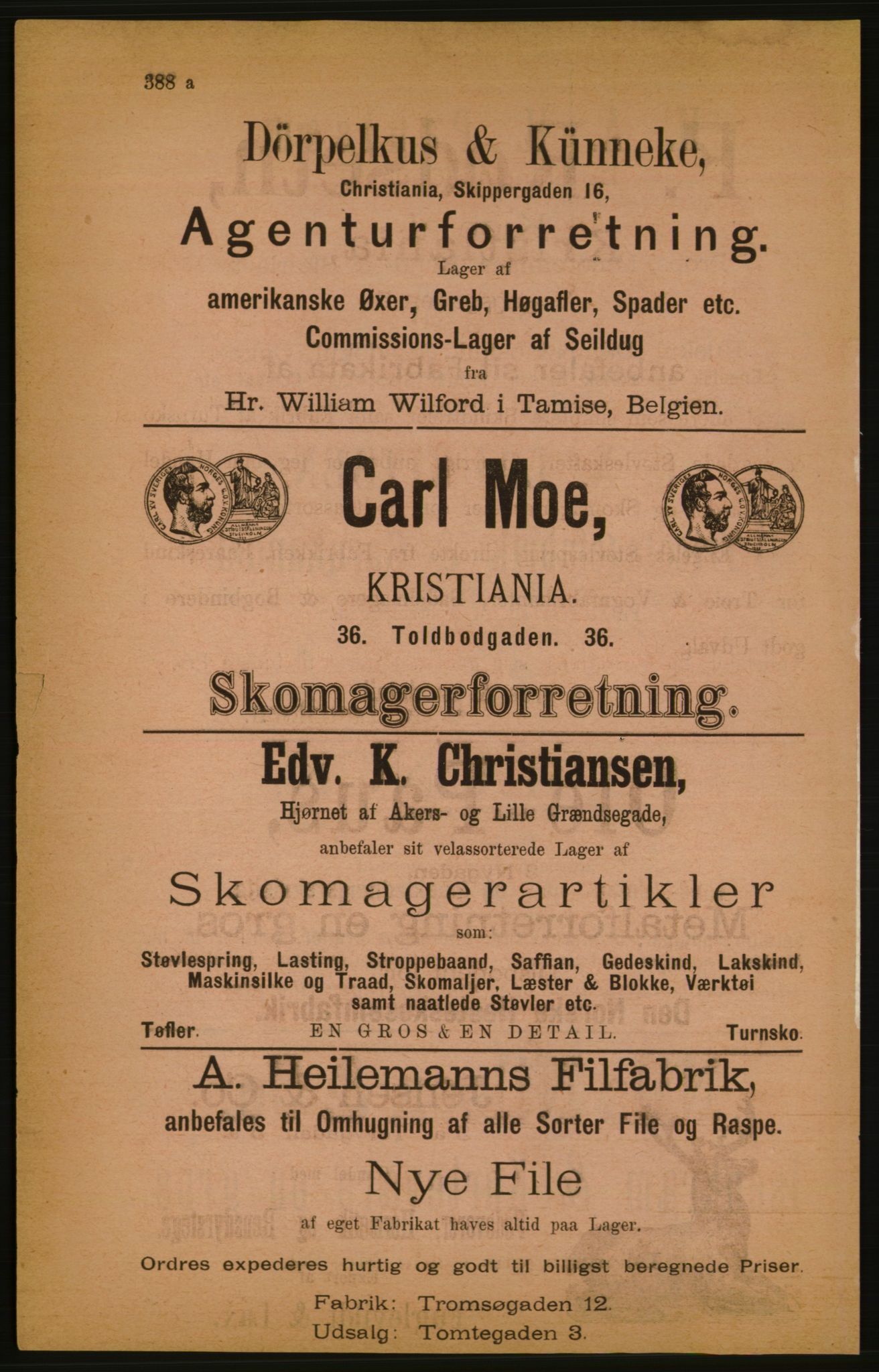 Kristiania/Oslo adressebok, PUBL/-, 1886, p. 388