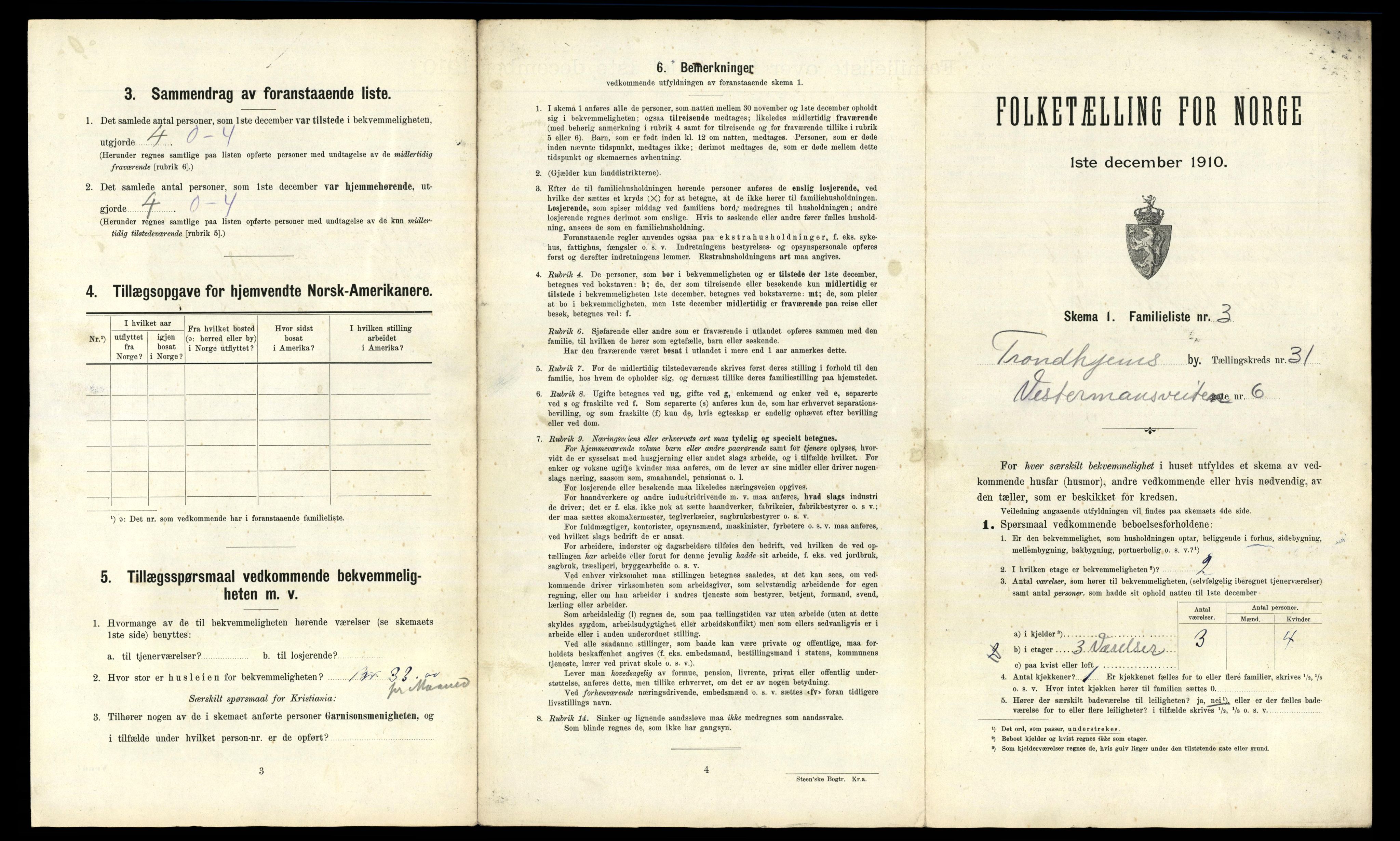 RA, 1910 census for Trondheim, 1910, p. 8767