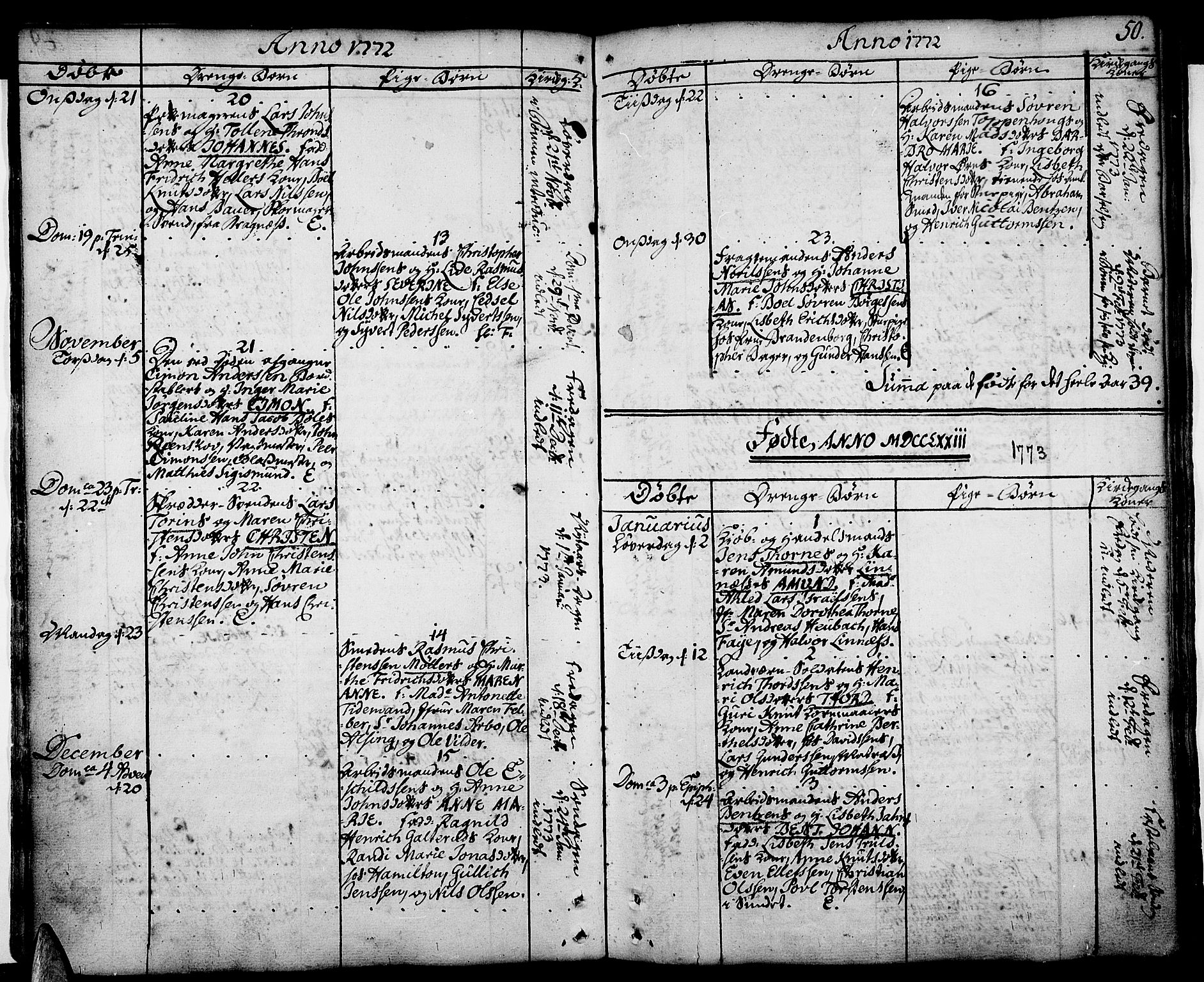Strømsø kirkebøker, SAKO/A-246/F/Fa/L0009: Parish register (official) no. I 9, 1752-1791, p. 50