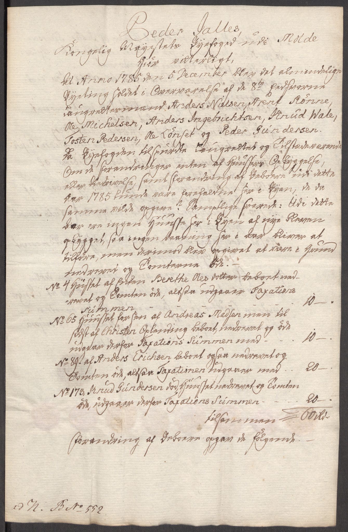 Kommersekollegiet, Brannforsikringskontoret 1767-1814, AV/RA-EA-5458/F/Fa/L0039/0002: Molde / Dokumenter, 1767-1817