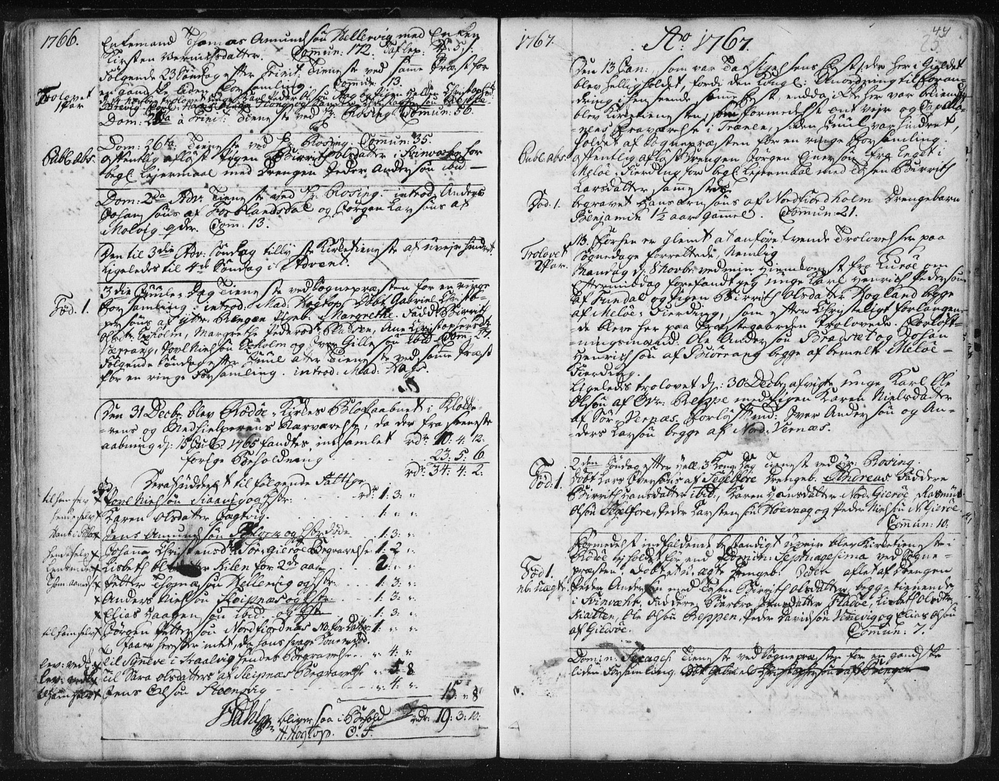 Ministerialprotokoller, klokkerbøker og fødselsregistre - Nordland, SAT/A-1459/841/L0587: Parish register (official) no. 841A02 /1, 1758-1776, p. 44