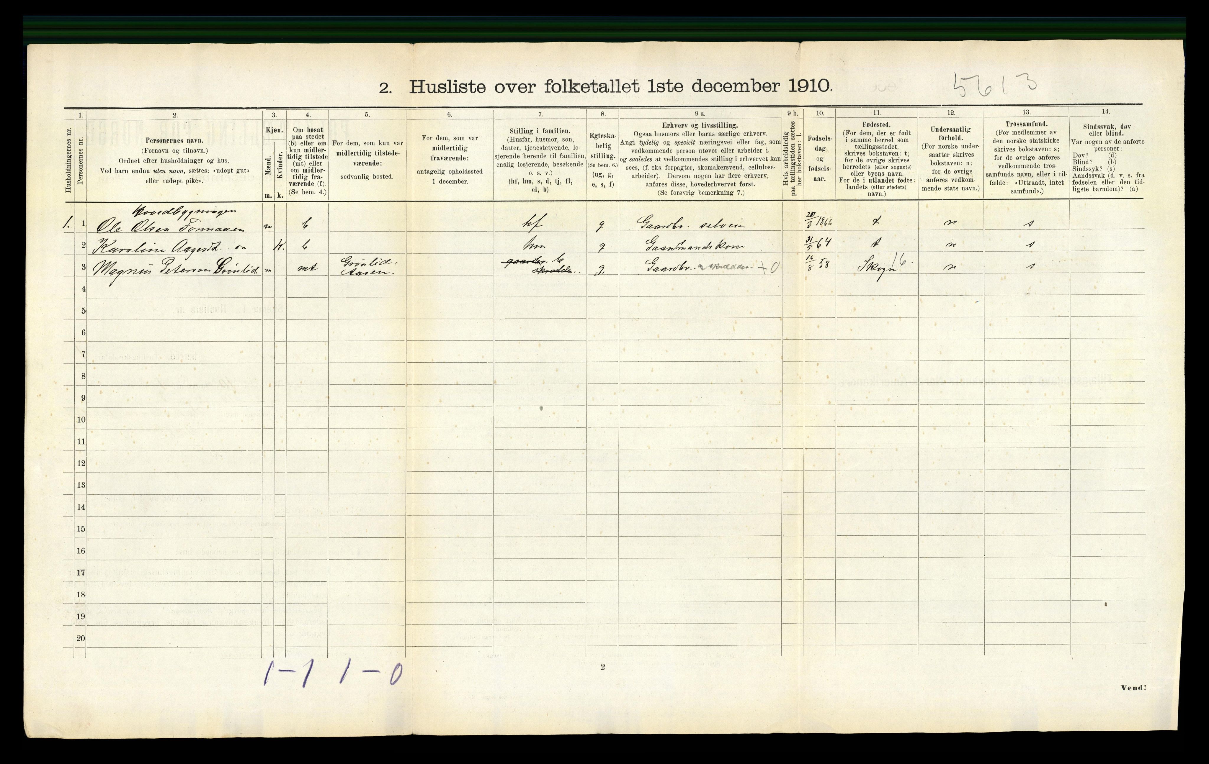 RA, 1910 census for Åsen, 1910, p. 27