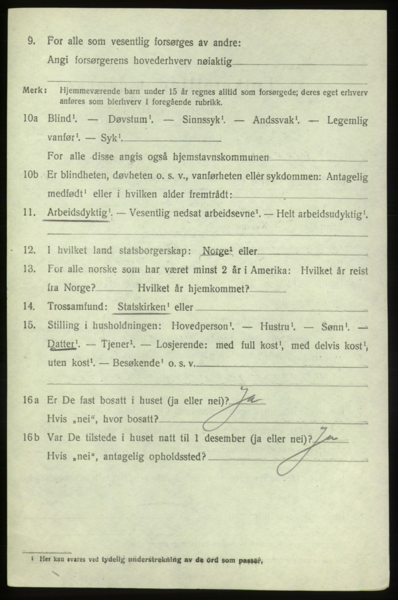 SAB, 1920 census for Sveio, 1920, p. 2035