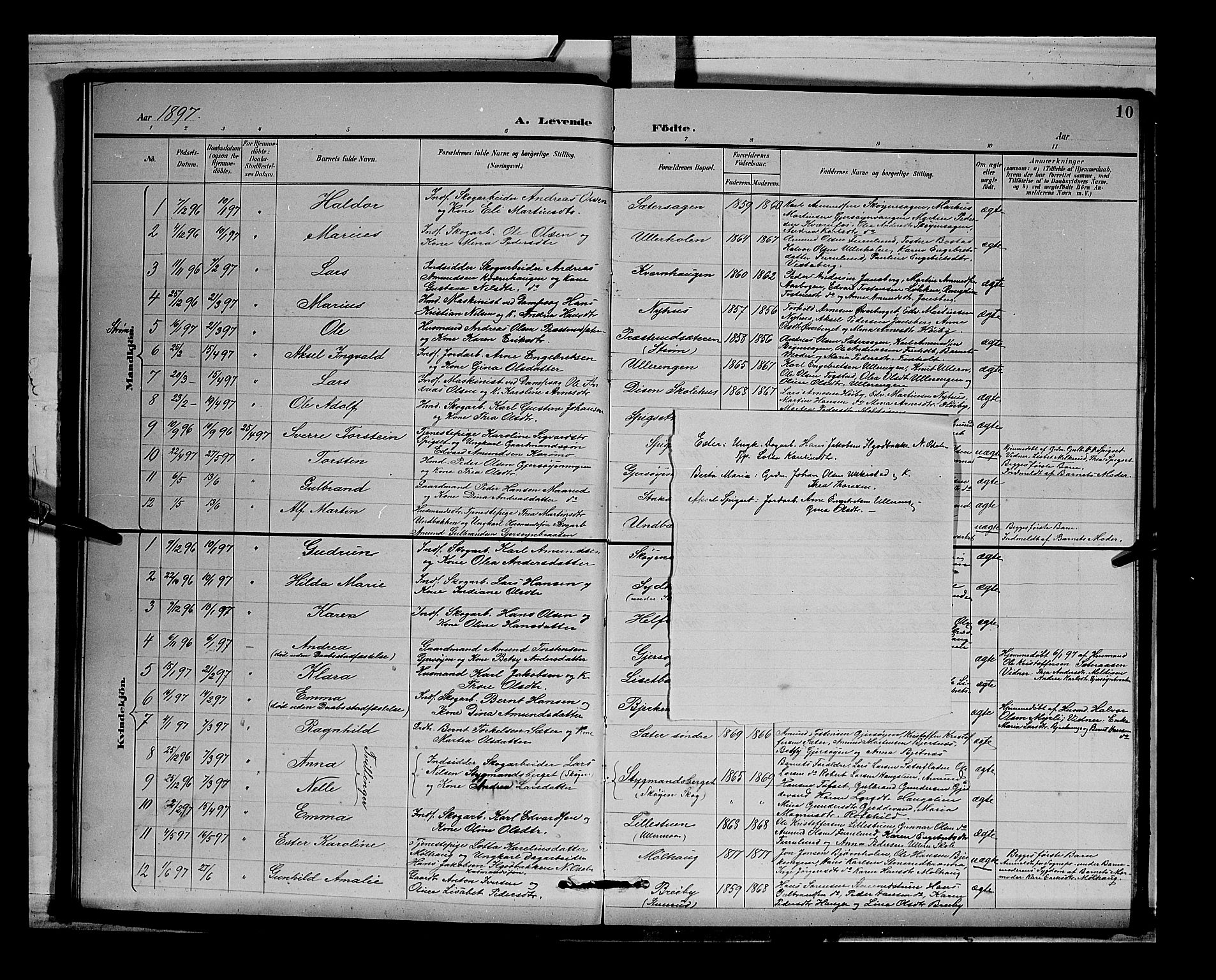 Sør-Odal prestekontor, SAH/PREST-030/H/Ha/Hab/L0004: Parish register (copy) no. 4, 1895-1906, p. 10