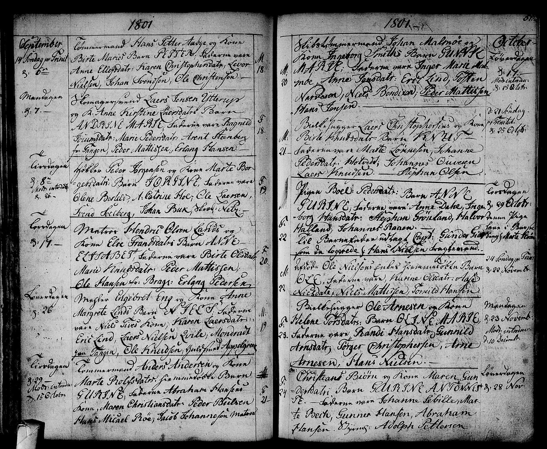 Strømsø kirkebøker, SAKO/A-246/F/Fa/L0010: Parish register (official) no. I 10, 1792-1822, p. 51