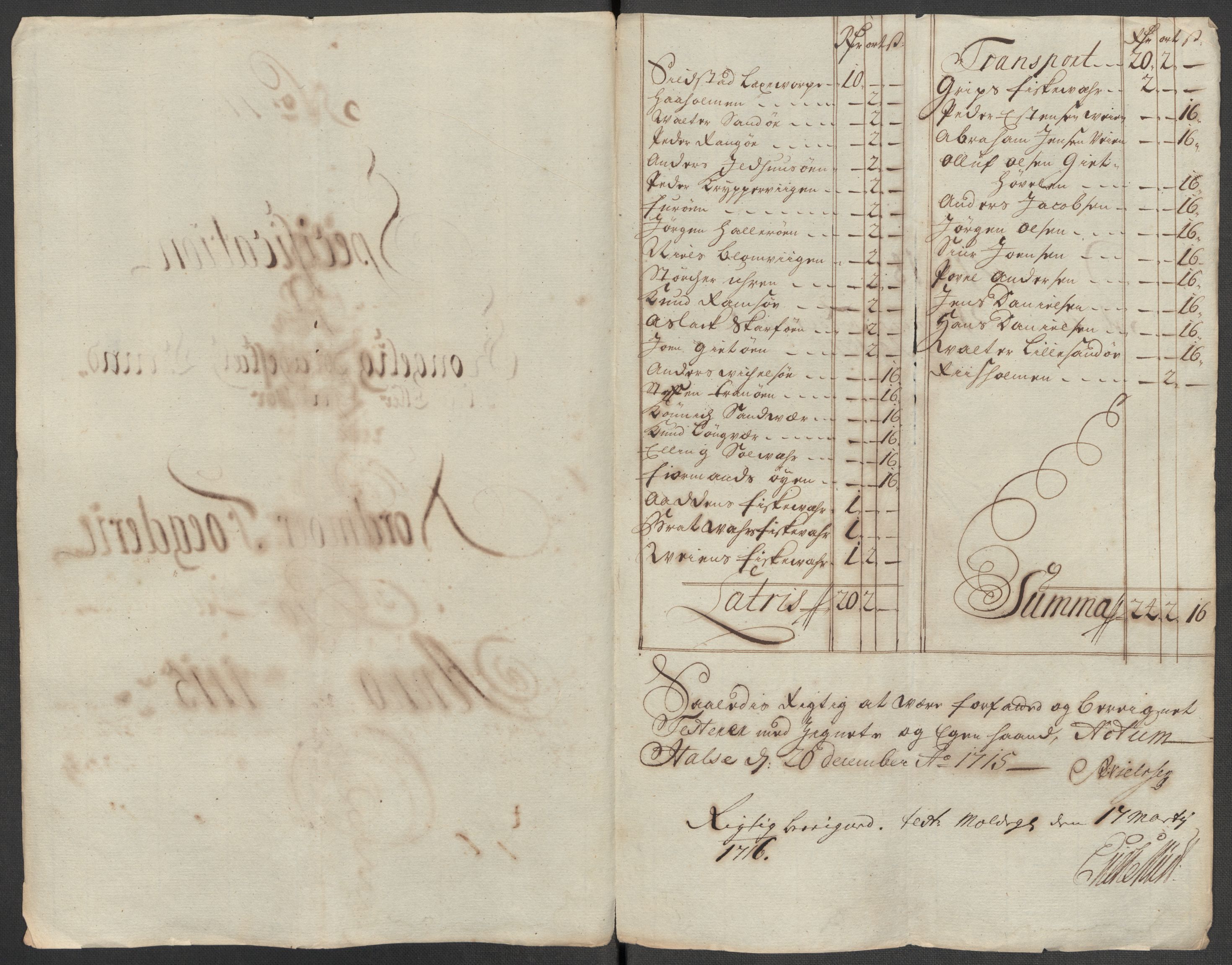 Rentekammeret inntil 1814, Reviderte regnskaper, Fogderegnskap, RA/EA-4092/R56/L3748: Fogderegnskap Nordmøre, 1714-1715, p. 474