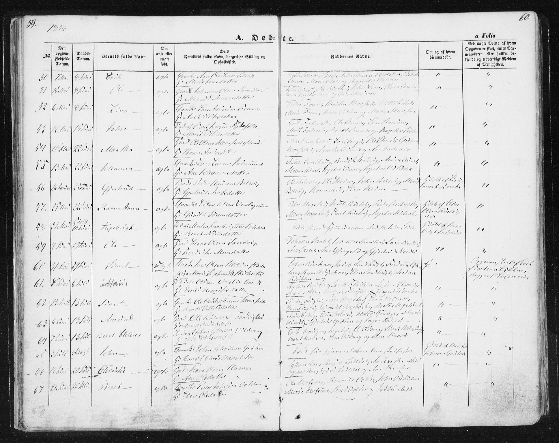 Ministerialprotokoller, klokkerbøker og fødselsregistre - Sør-Trøndelag, AV/SAT-A-1456/630/L0494: Parish register (official) no. 630A07, 1852-1868, p. 59-60