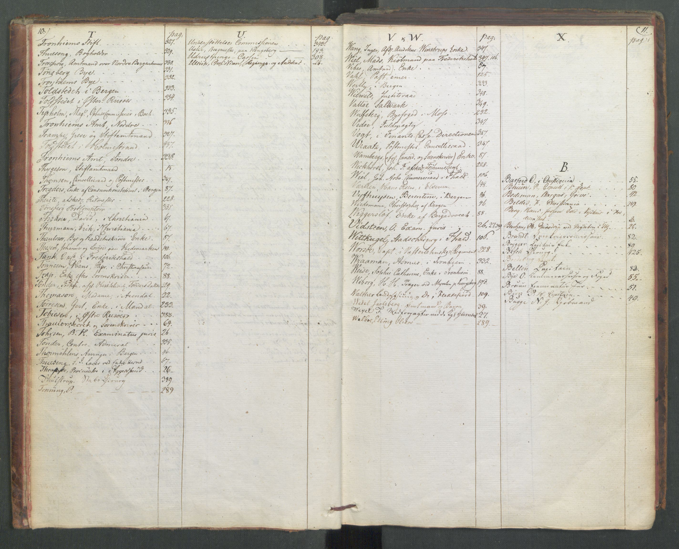 Departementene i 1814, RA/S-3899/Fa/L0009: 1. byrå - Fellesregister til journalene A og B, 1814, p. 10-11