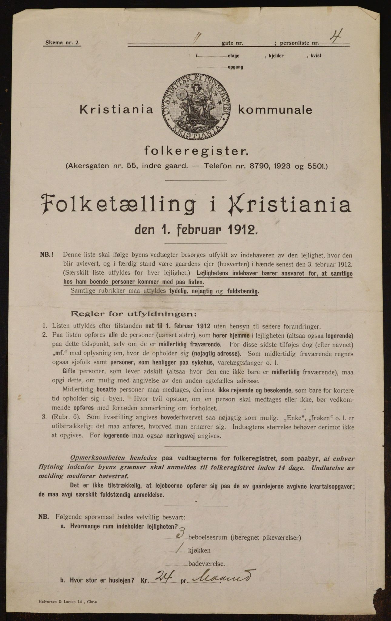 OBA, Municipal Census 1912 for Kristiania, 1912, p. 17786