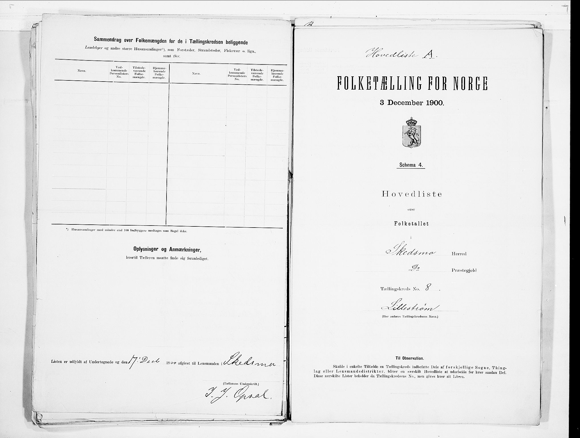 SAO, 1900 census for Skedsmo, 1900, p. 26
