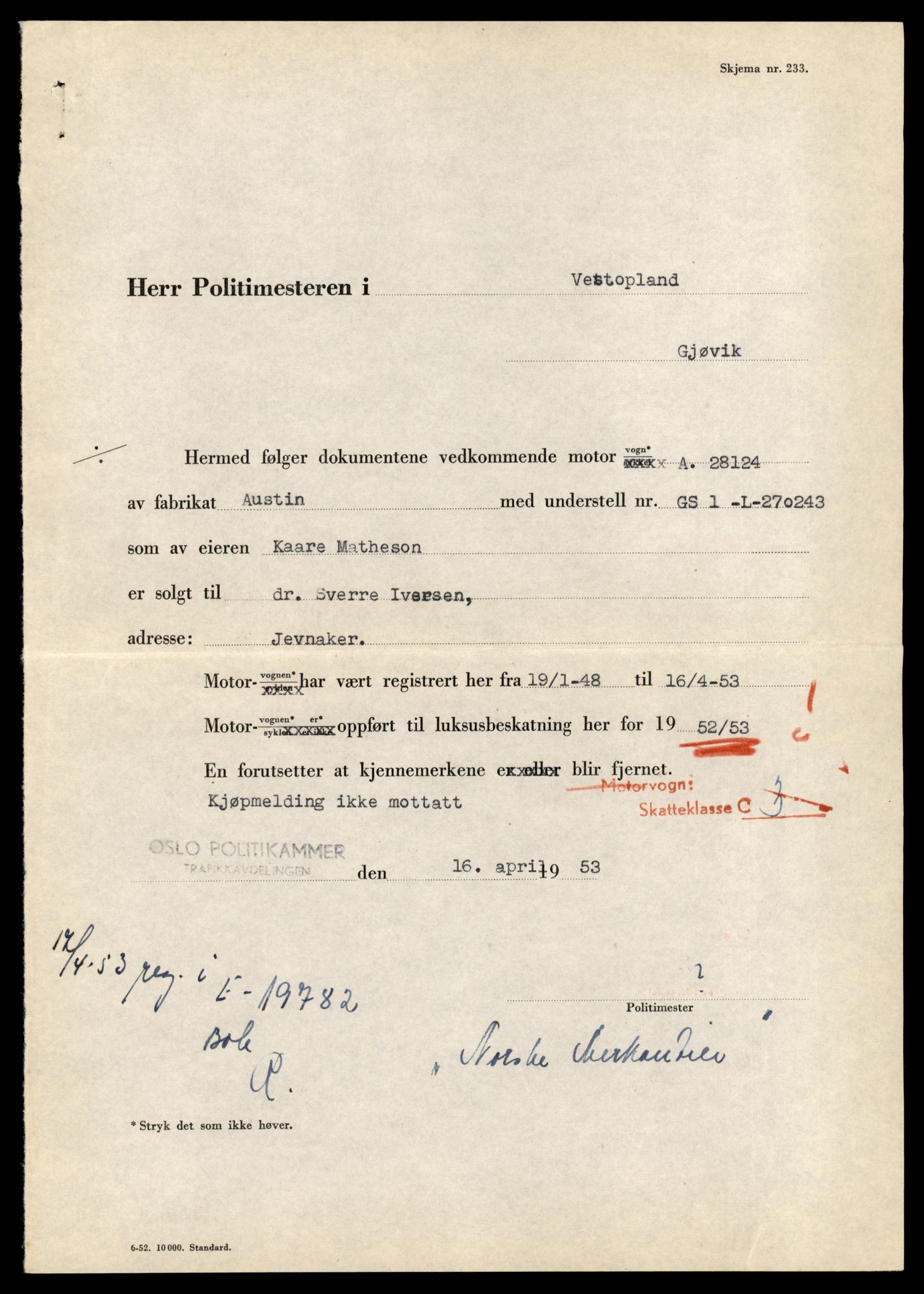 Møre og Romsdal vegkontor - Ålesund trafikkstasjon, AV/SAT-A-4099/F/Fe/L0046: Registreringskort for kjøretøy T 14445 - T 14579, 1927-1998