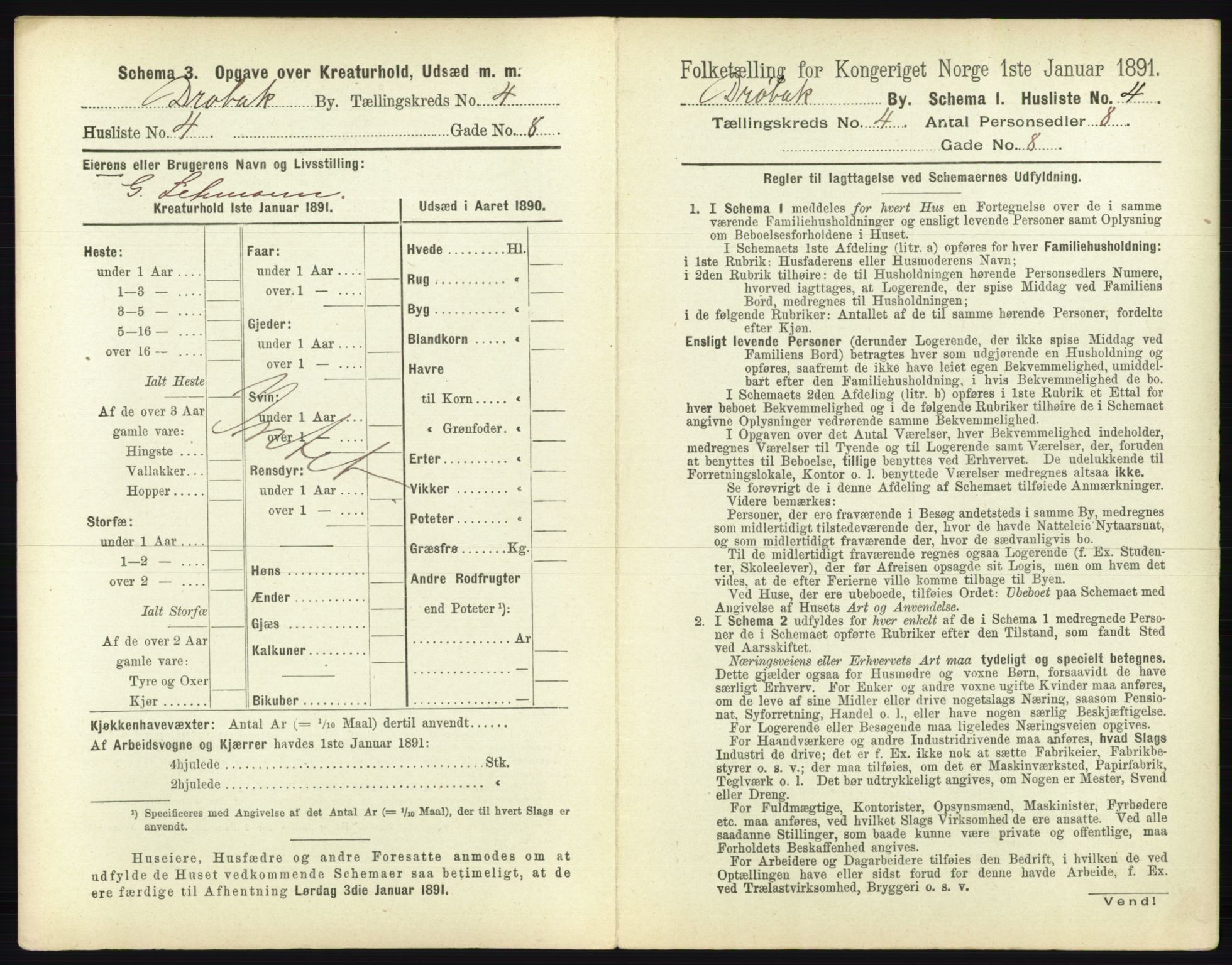 RA, 1891 census for 0203 Drøbak, 1891, p. 481