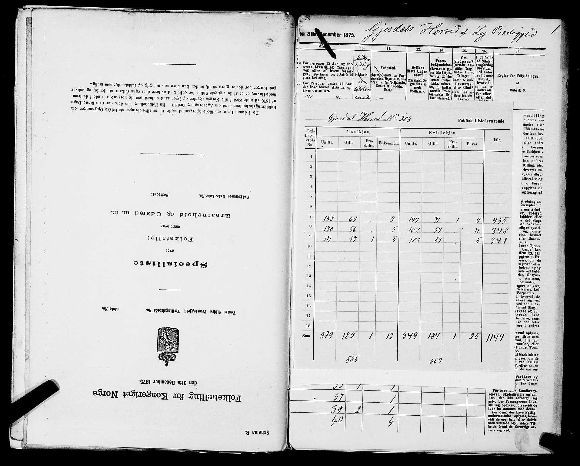 SAST, 1875 census for 1121P Lye, 1875, p. 38