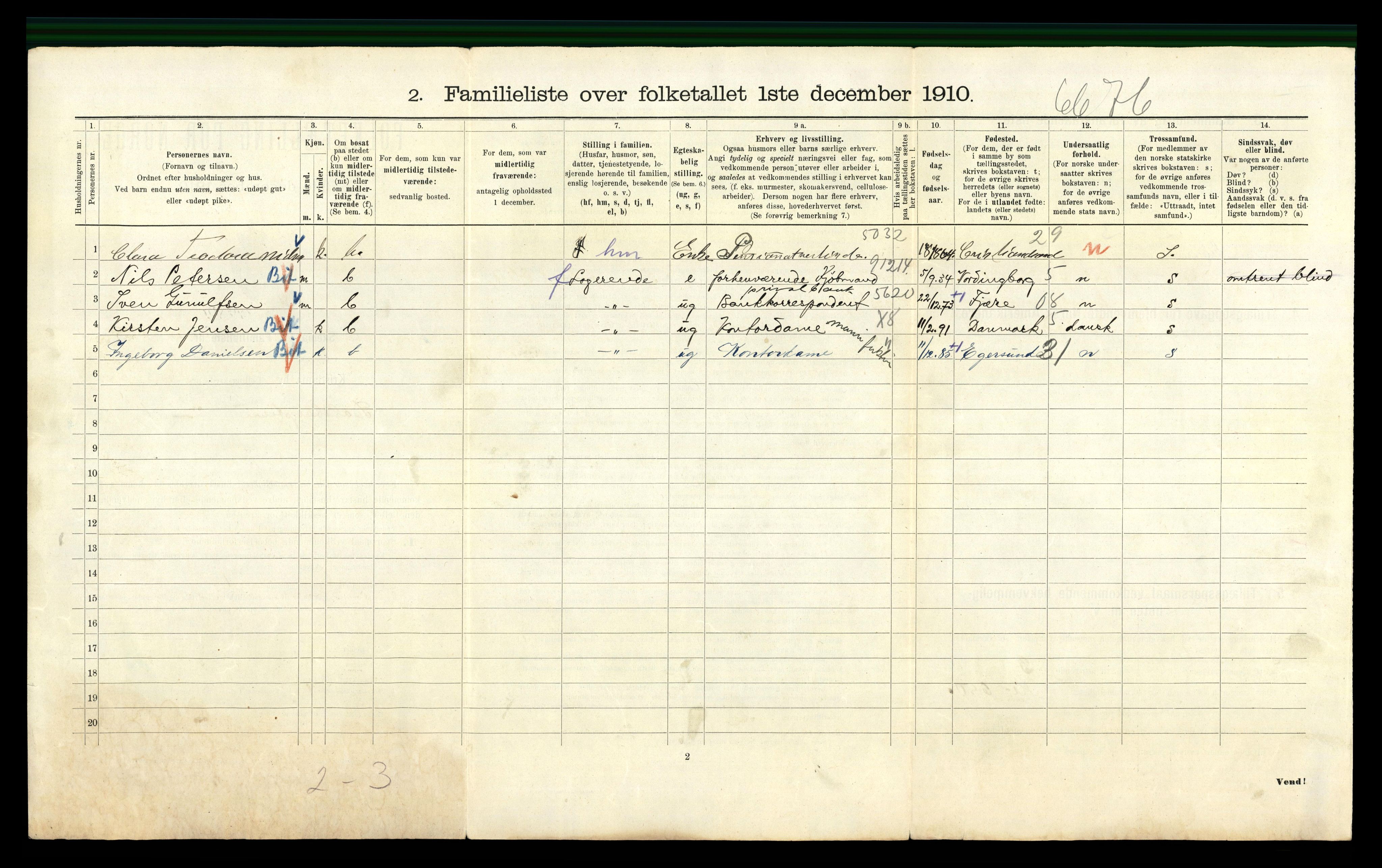 RA, 1910 census for Kristiania, 1910, p. 14732