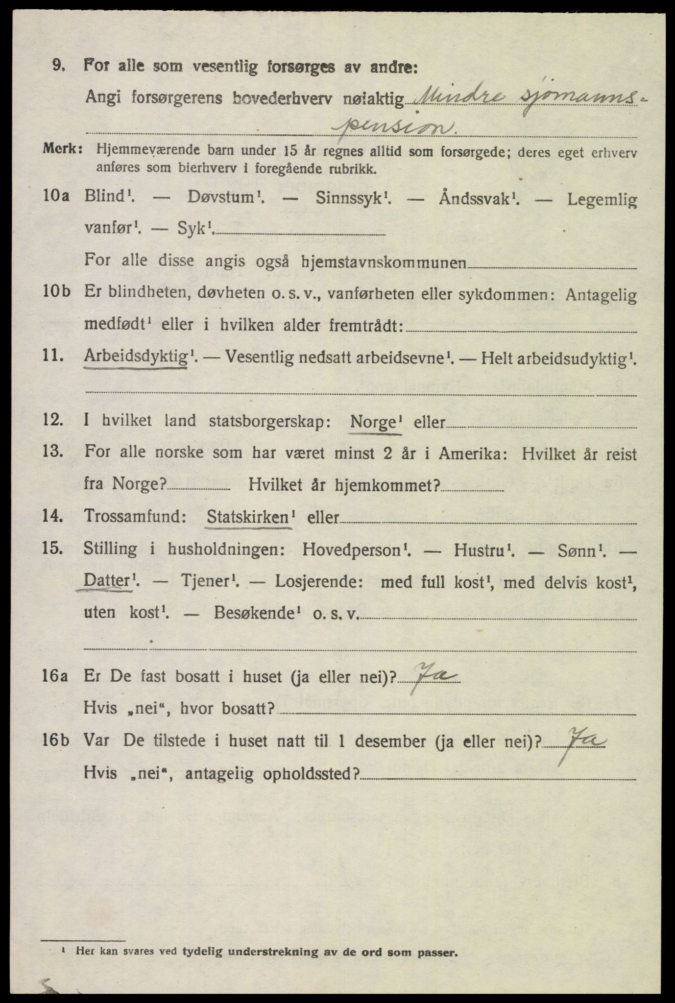 SAK, 1920 census for Hidra, 1920, p. 4055