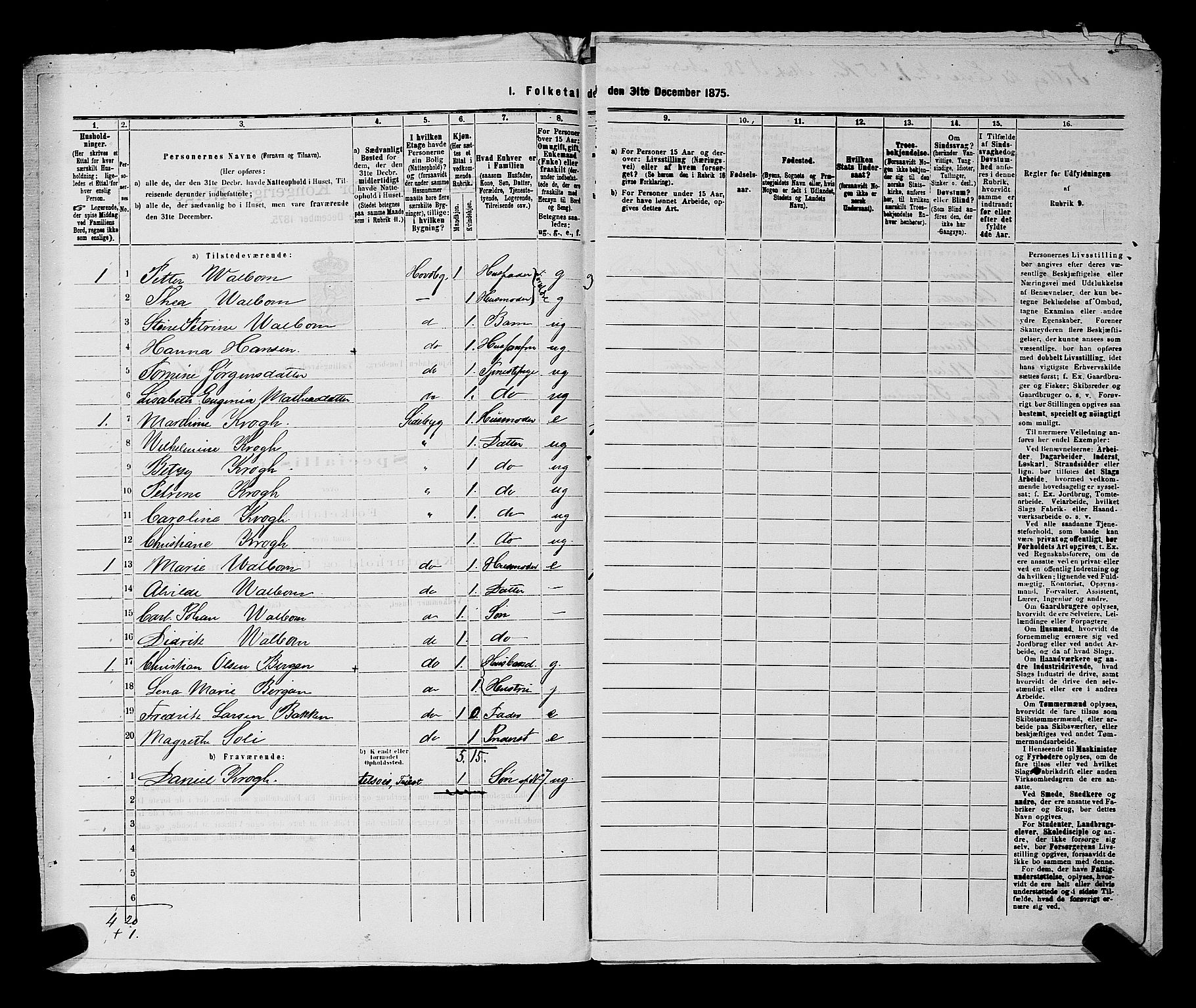 SAKO, 1875 census for 0705P Tønsberg, 1875, p. 138