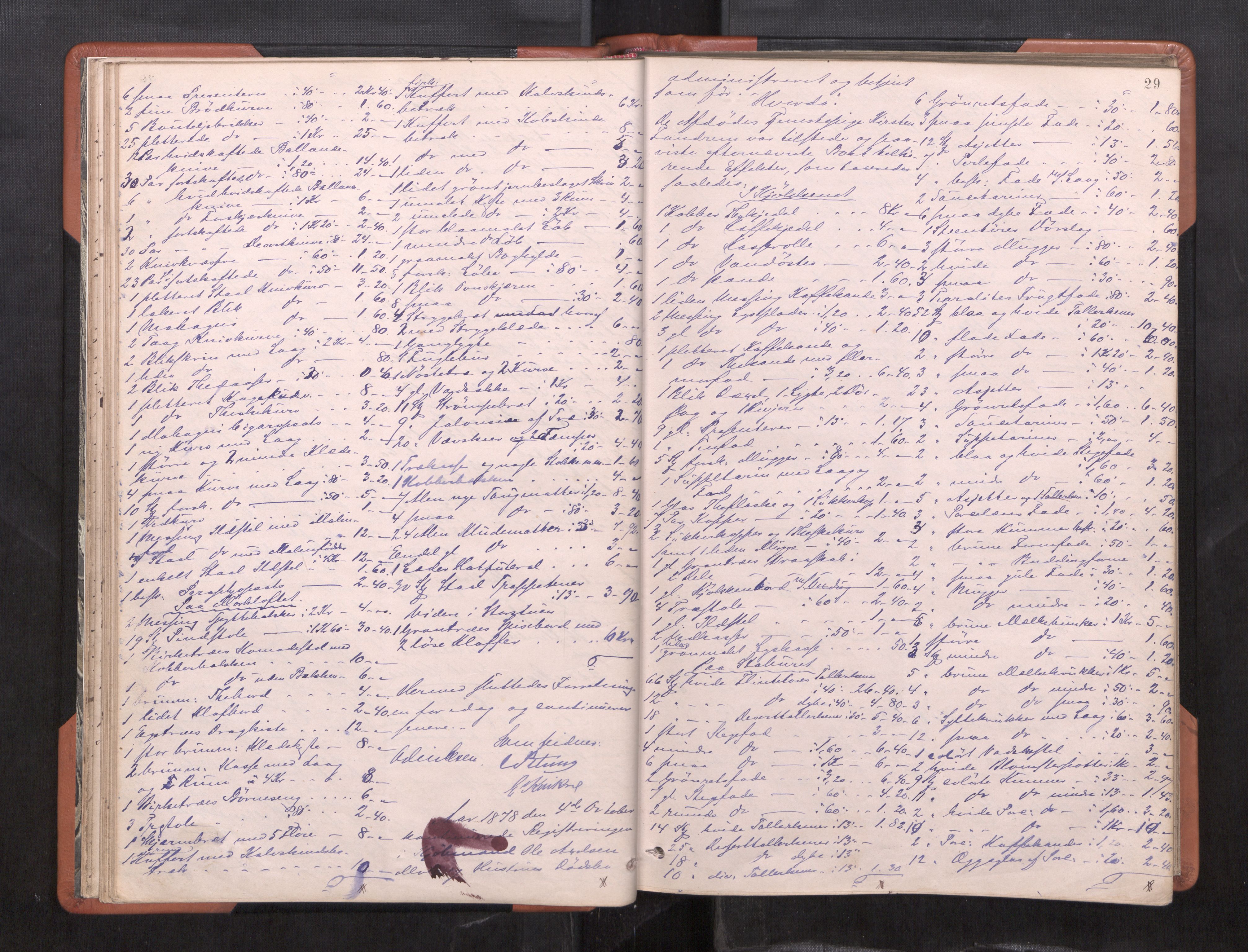 Trondheim byfogd, AV/SAT-A-0003/1/3/3C/L0009: Skifteregistreringsprotokoll (u/ register), 1878-1885, p. 29