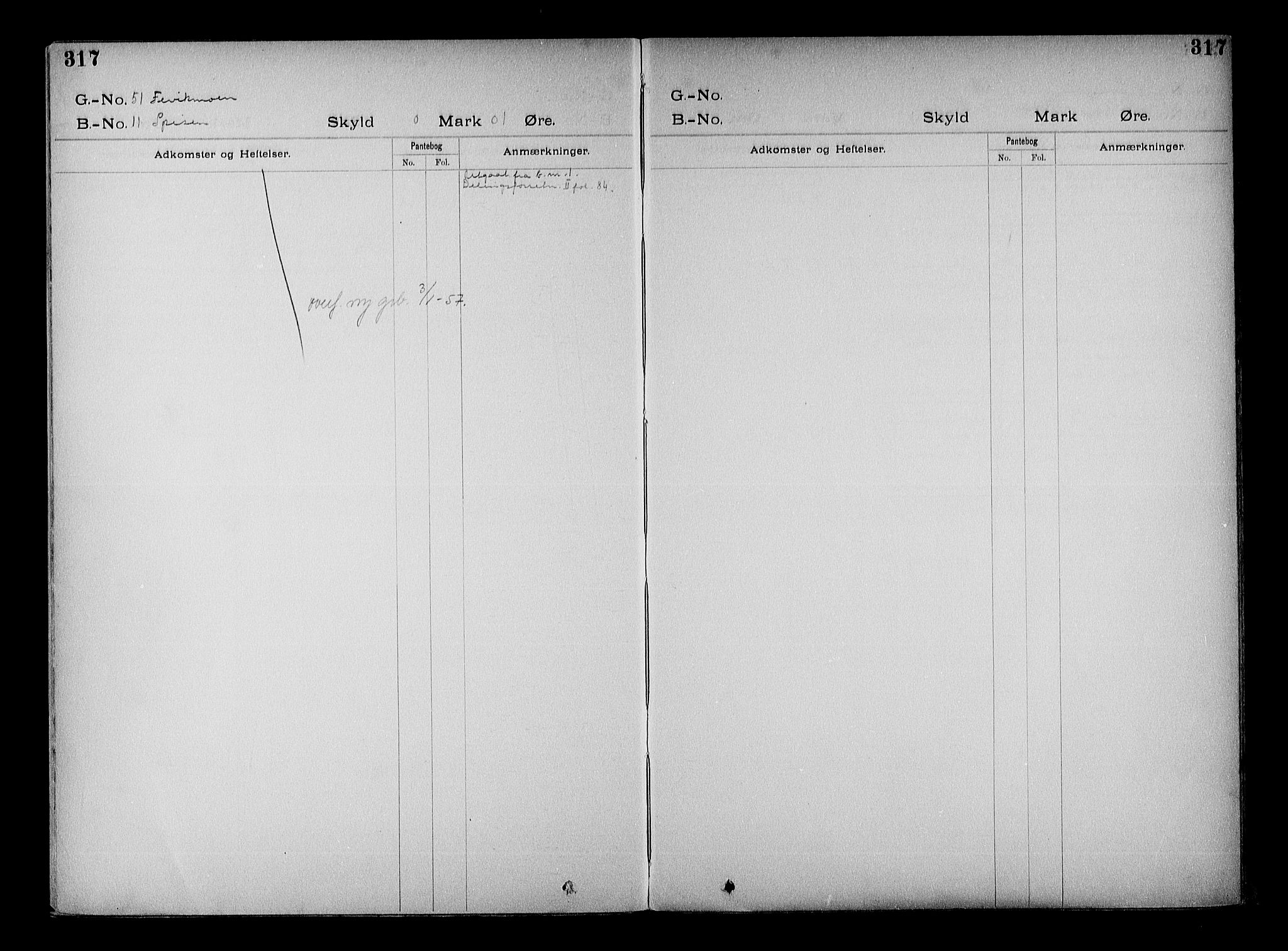 Vestre Nedenes/Sand sorenskriveri, SAK/1221-0010/G/Ga/L0022: Mortgage register no. 15, 1899-1957, p. 317