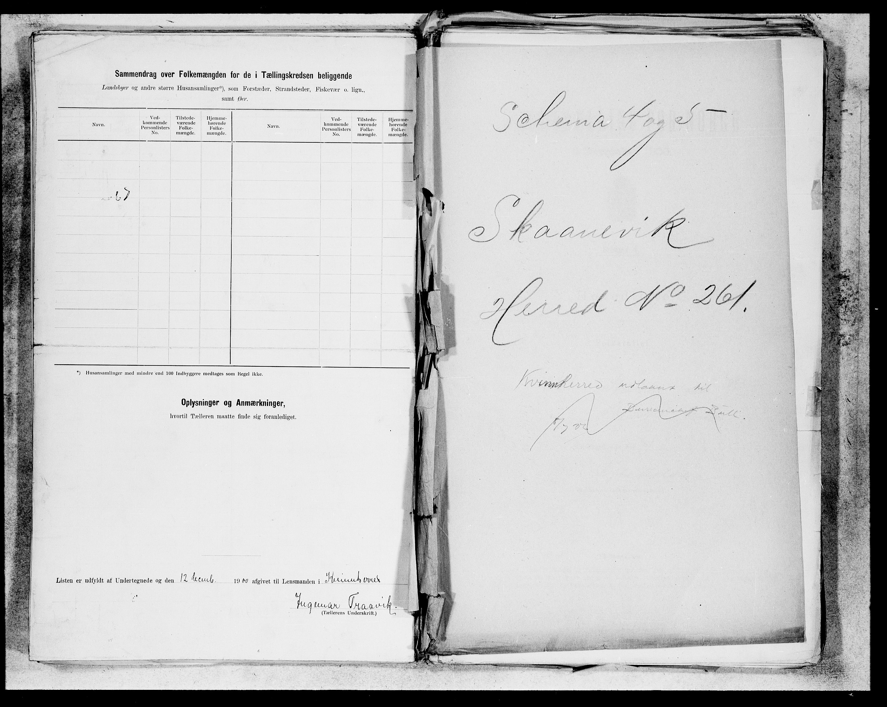 SAB, 1900 census for Kvinnherad, 1900, p. 54