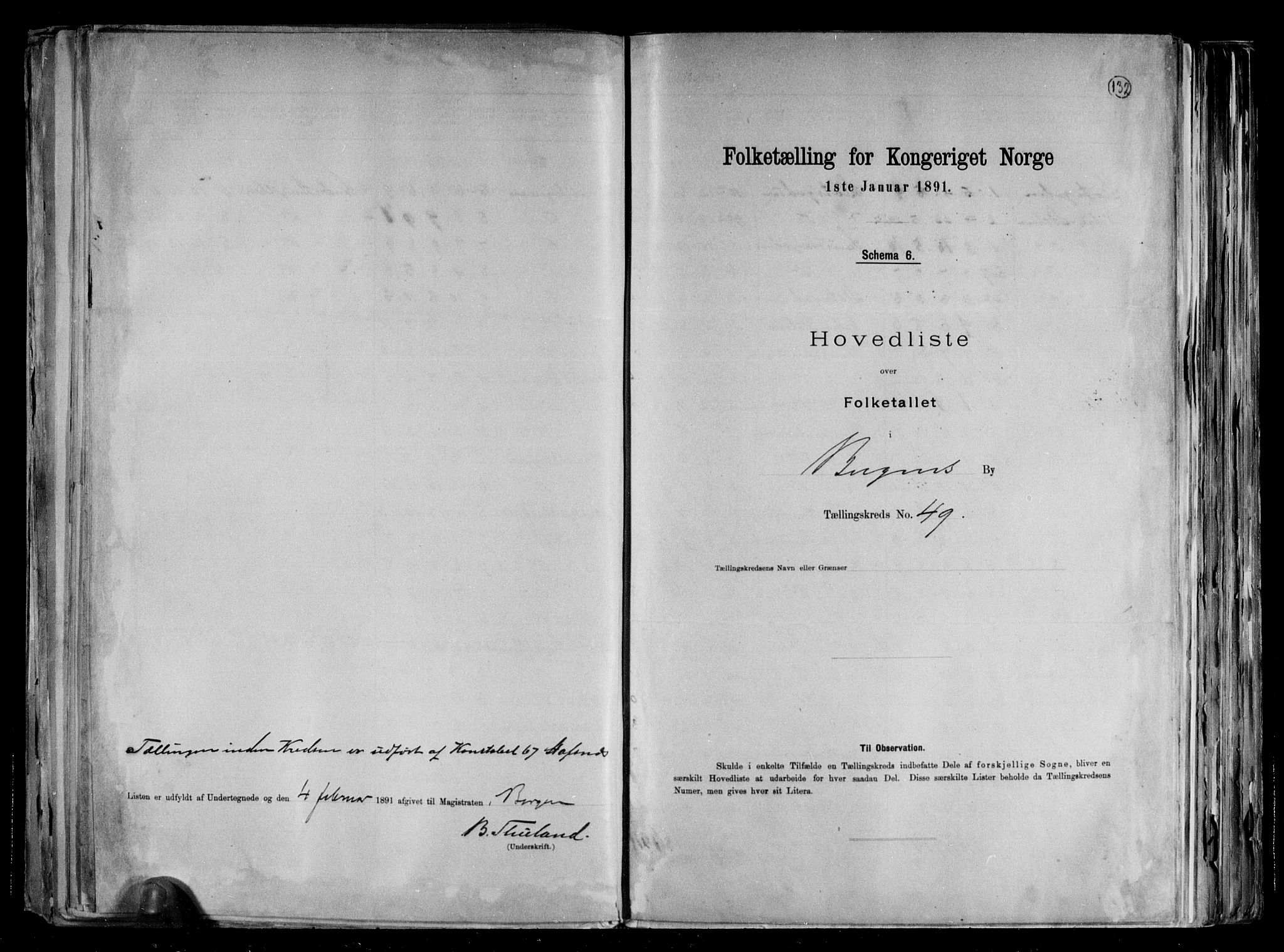 RA, 1891 Census for 1301 Bergen, 1891, p. 134