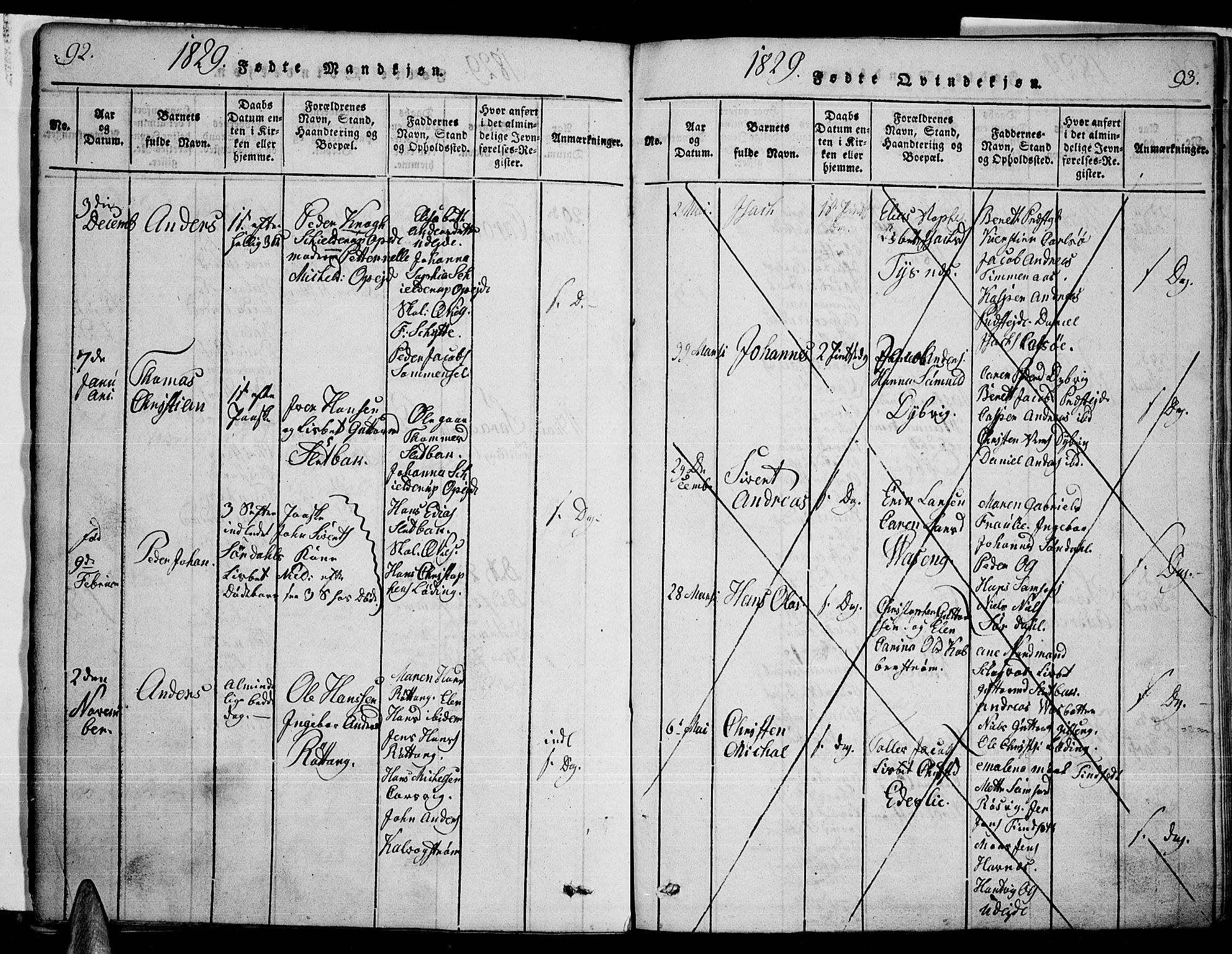 Ministerialprotokoller, klokkerbøker og fødselsregistre - Nordland, SAT/A-1459/859/L0842: Parish register (official) no. 859A02, 1821-1839, p. 92-93