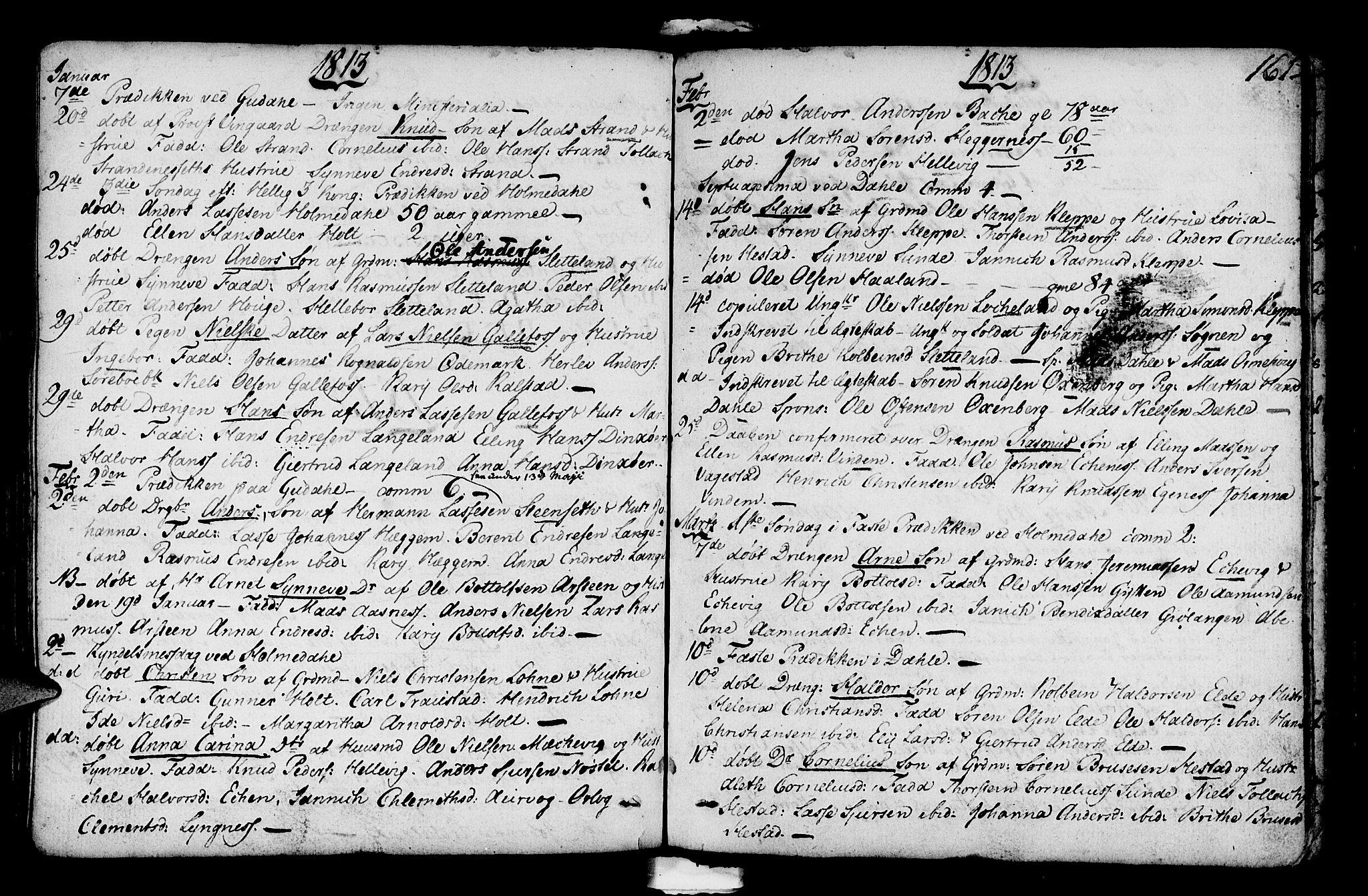 Fjaler sokneprestembete, AV/SAB-A-79801/H/Haa/Haaa/L0003: Parish register (official) no. A 3, 1799-1814, p. 161
