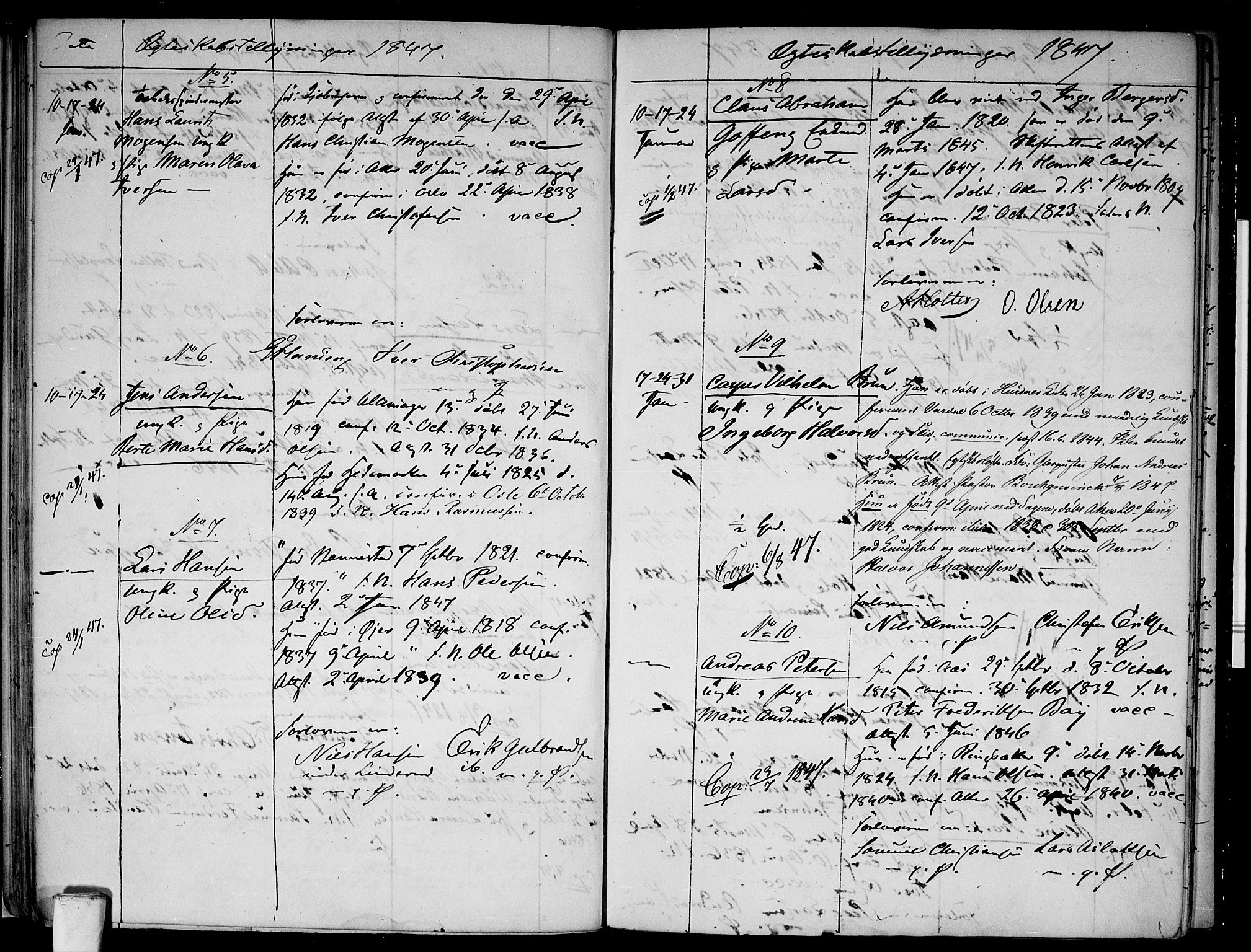 Aker prestekontor kirkebøker, AV/SAO-A-10861/H/L0003: Banns register no. 3, 1845-1848