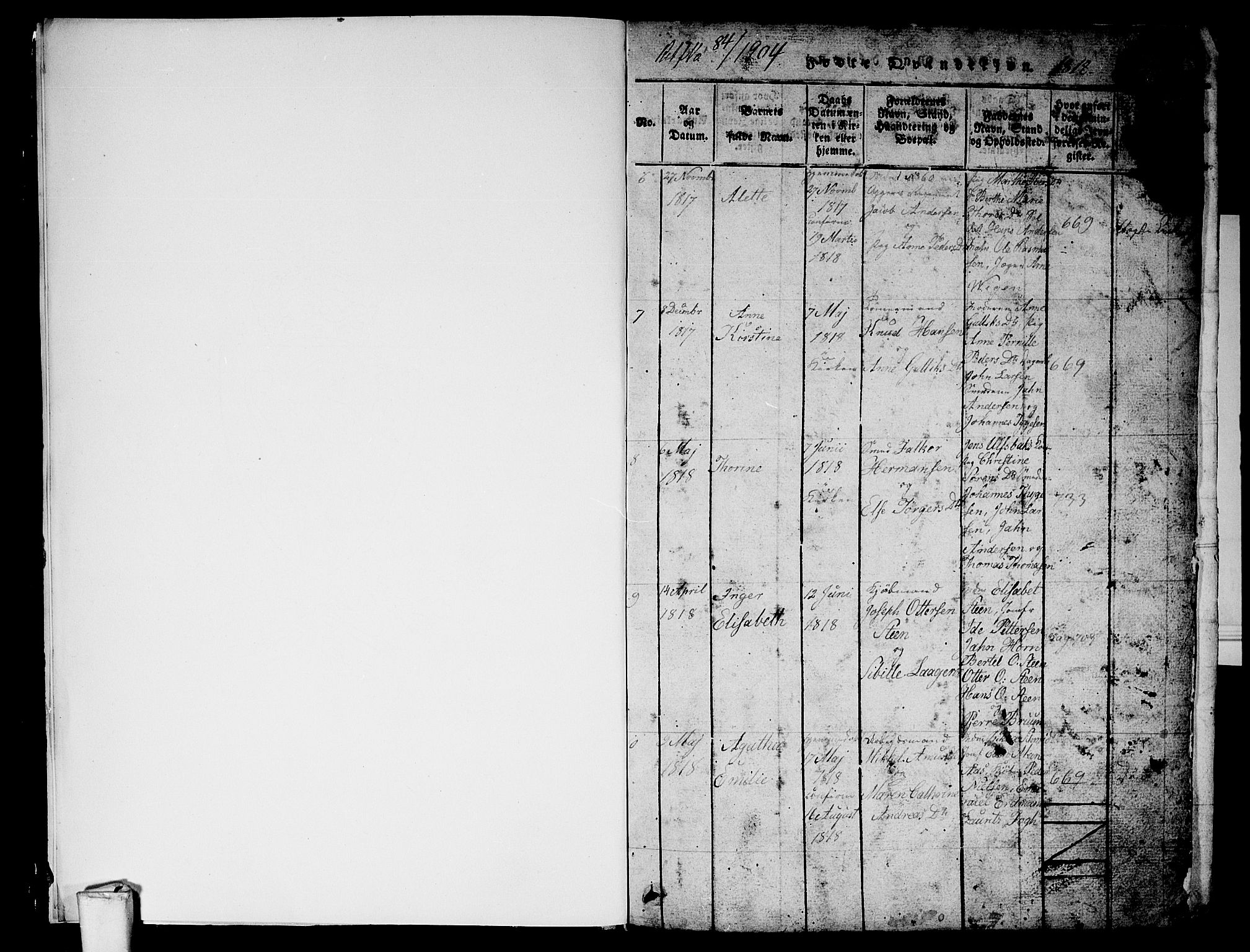 Larvik kirkebøker, SAKO/A-352/G/Gb/L0001: Parish register (copy) no. II 1, 1818-1843, p. 2-3
