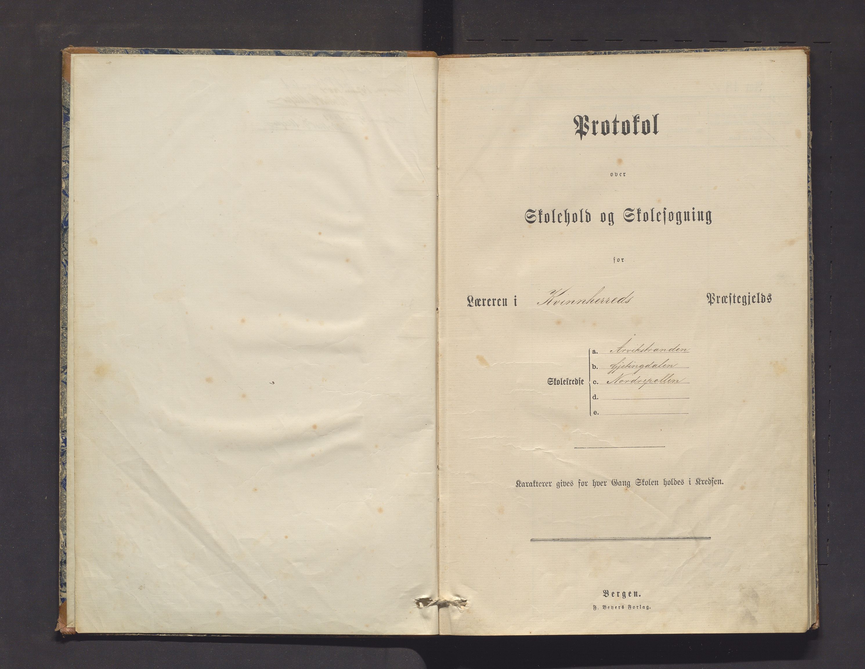 Kvinnherad kommune. Barneskulane, IKAH/1224-231/F/Fd/L0003: Skuleprotokoll for Årvikstranden, Gjetingsdalen og Nordrepollen krinsar, 1885-1895