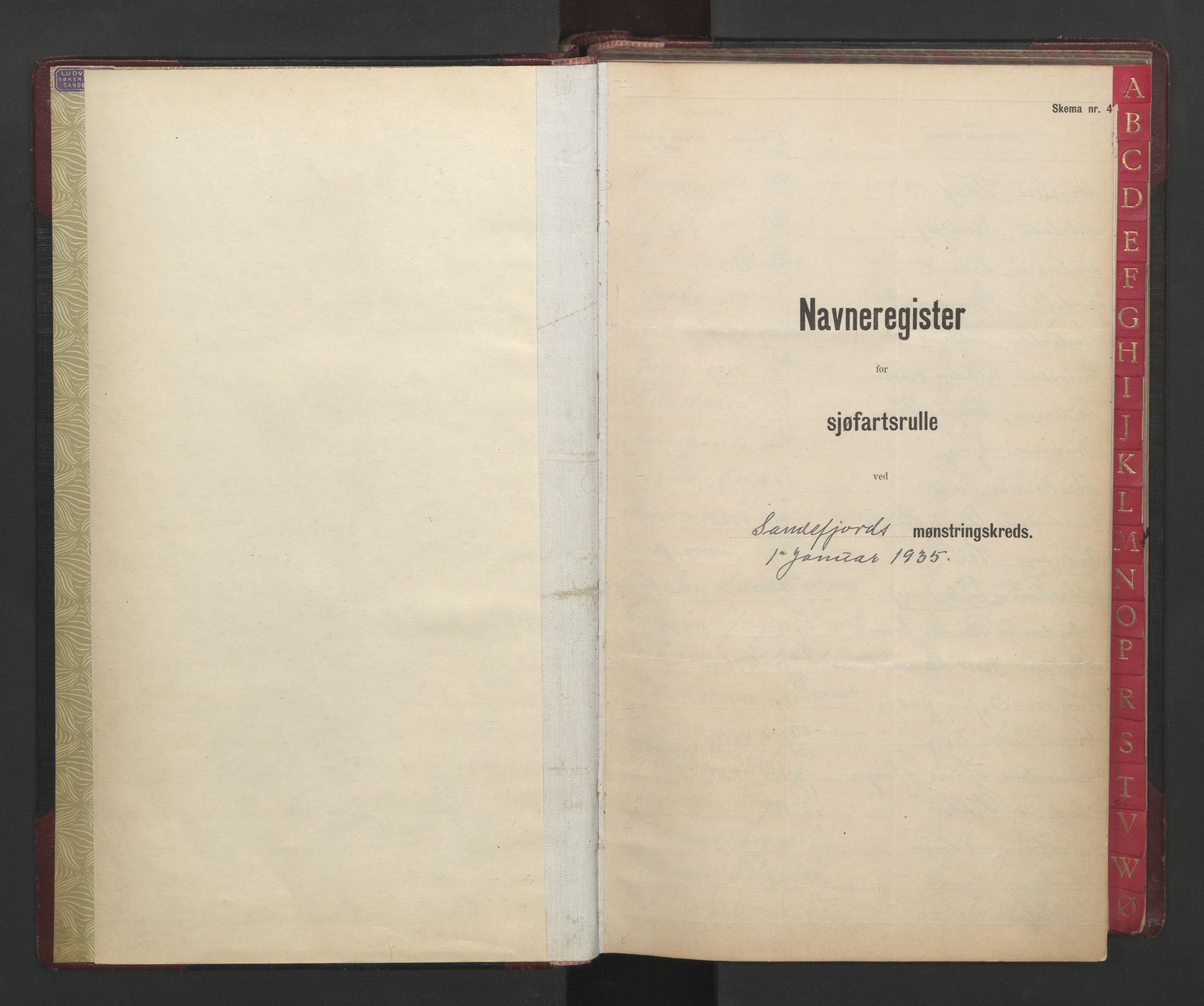 Sandefjord innrulleringskontor, SAKO/A-788/G/Ga/L0002: Register til annotasjons- og hovedrulle, 1935, p. 3