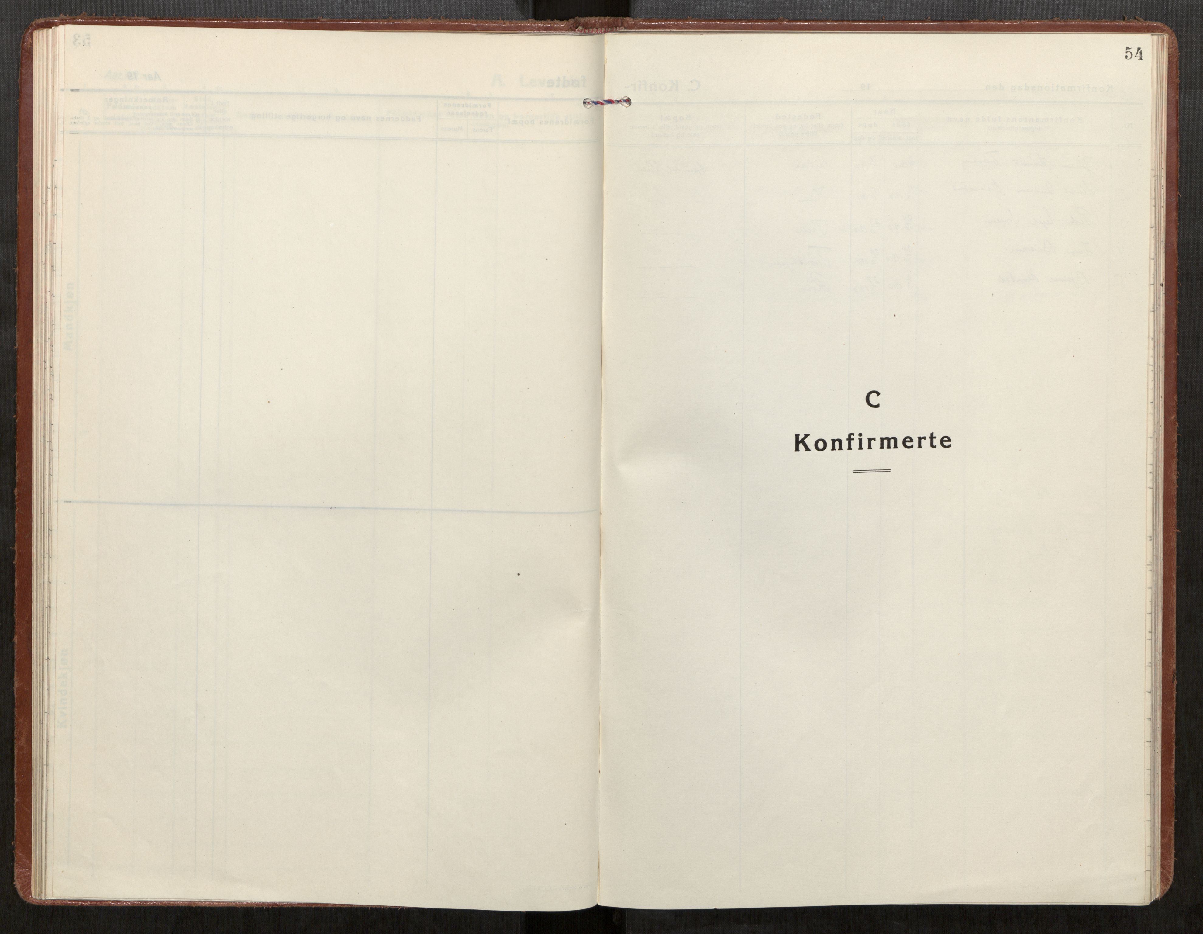 Klæbu sokneprestkontor, SAT/A-1112: Parish register (official) no. 4, 1925-1943, p. 54