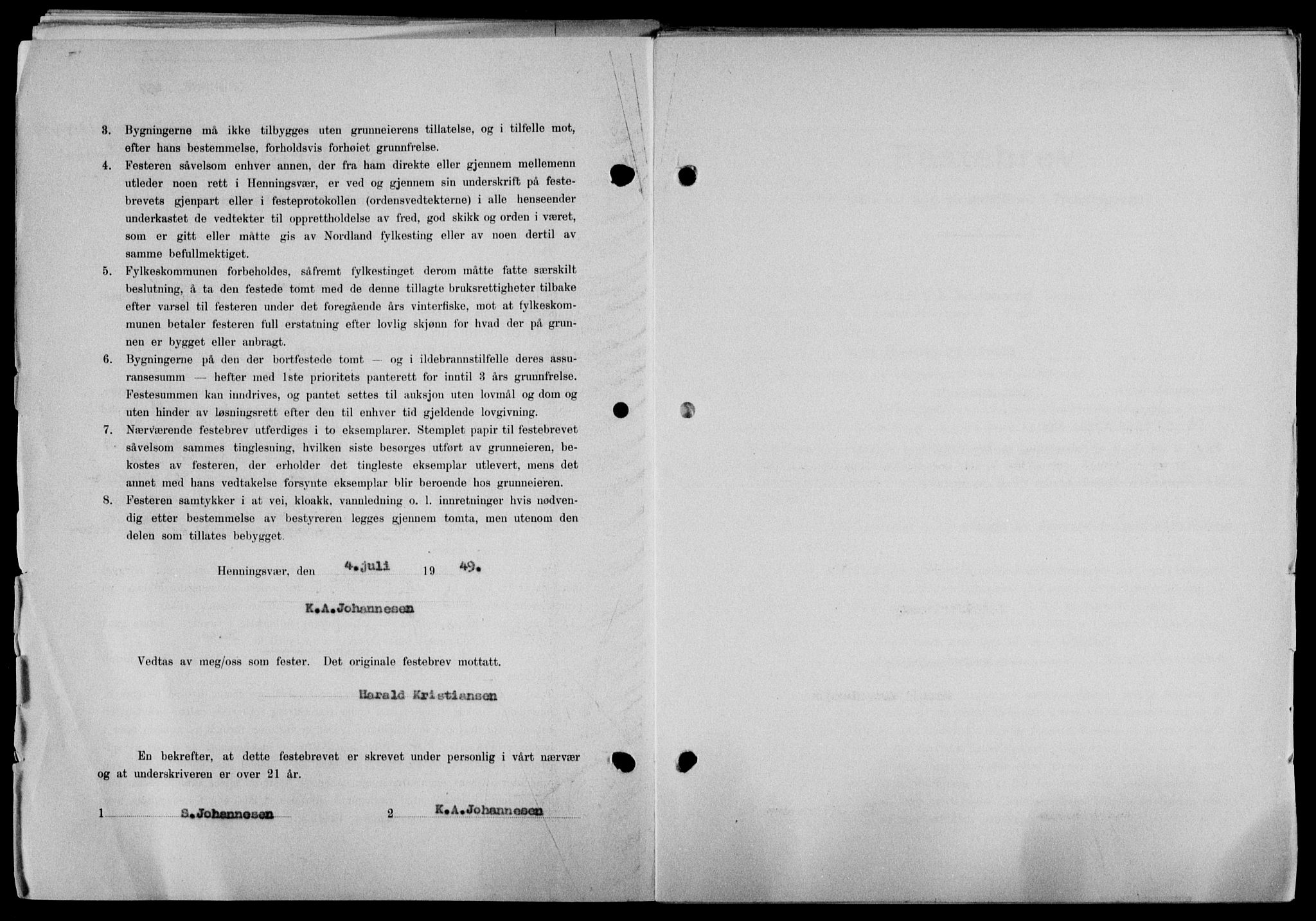 Lofoten sorenskriveri, AV/SAT-A-0017/1/2/2C/L0021a: Mortgage book no. 21a, 1949-1949, Diary no: : 1717/1949