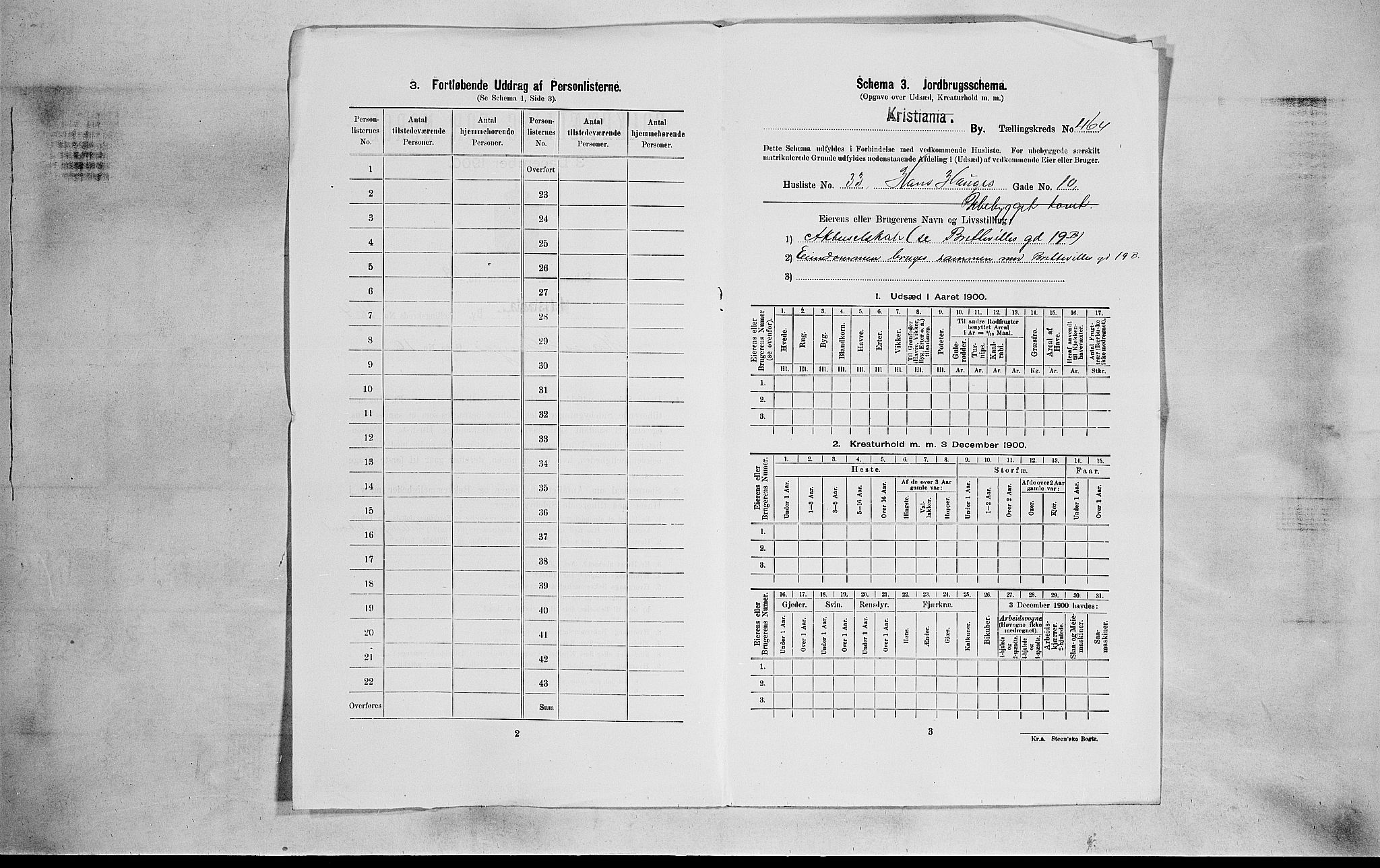 SAO, 1900 census for Kristiania, 1900, p. 32679