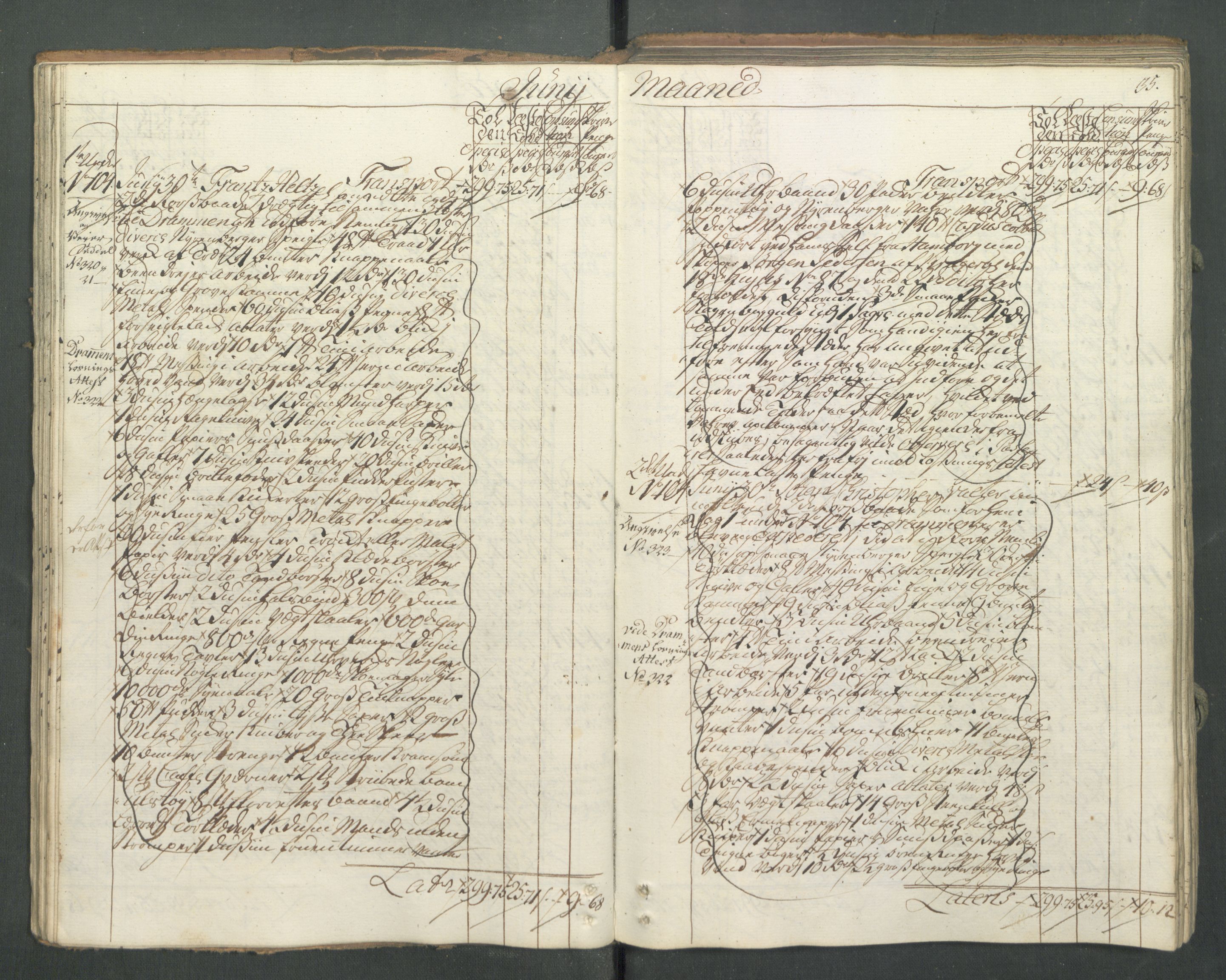 Generaltollkammeret, tollregnskaper, AV/RA-EA-5490/R13/L0032/0001: Tollregnskaper Kragerø / Inngående hovedtollbok, 1762, p. 34b-35a