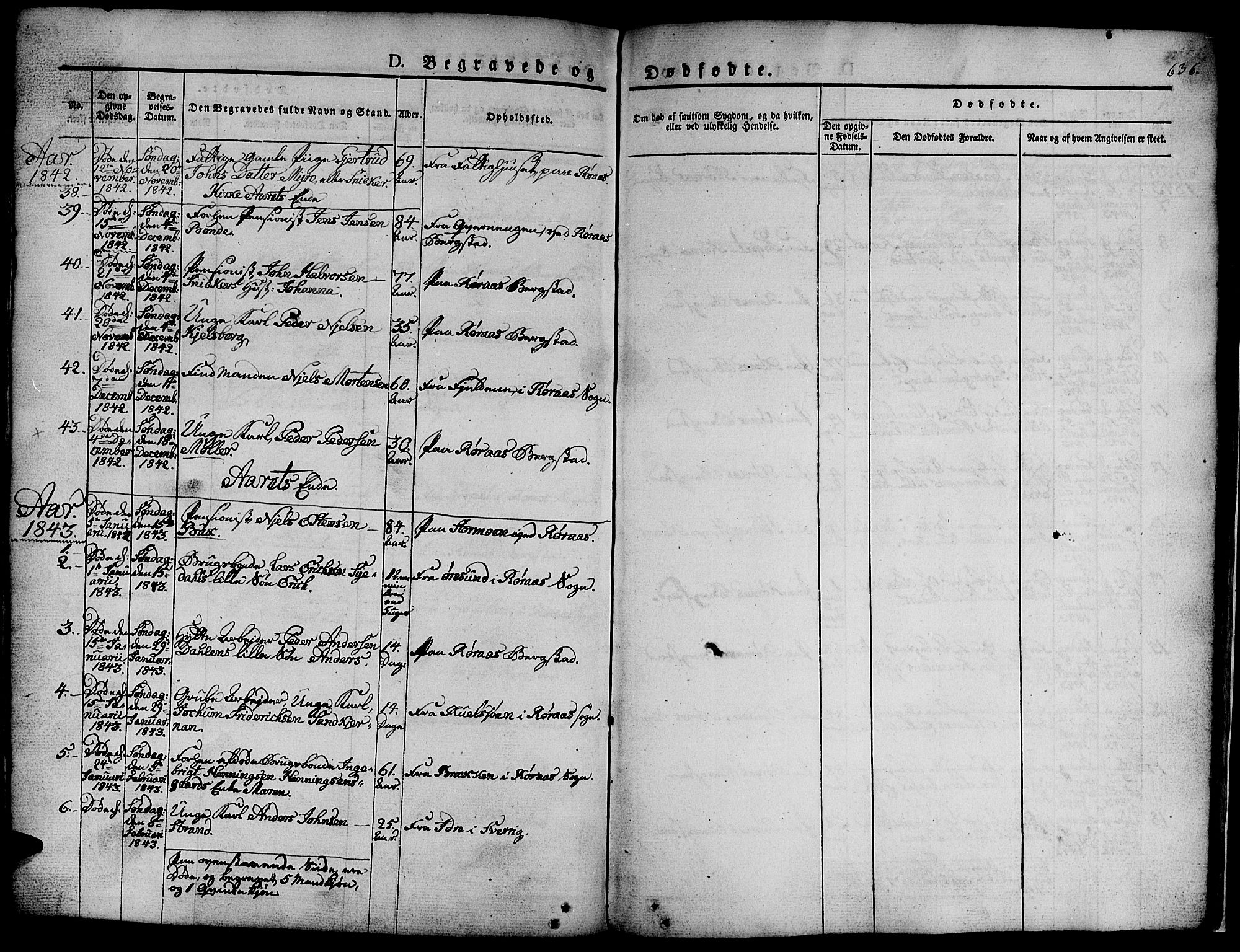 Ministerialprotokoller, klokkerbøker og fødselsregistre - Sør-Trøndelag, SAT/A-1456/681/L0939: Parish register (copy) no. 681C03, 1829-1855, p. 636