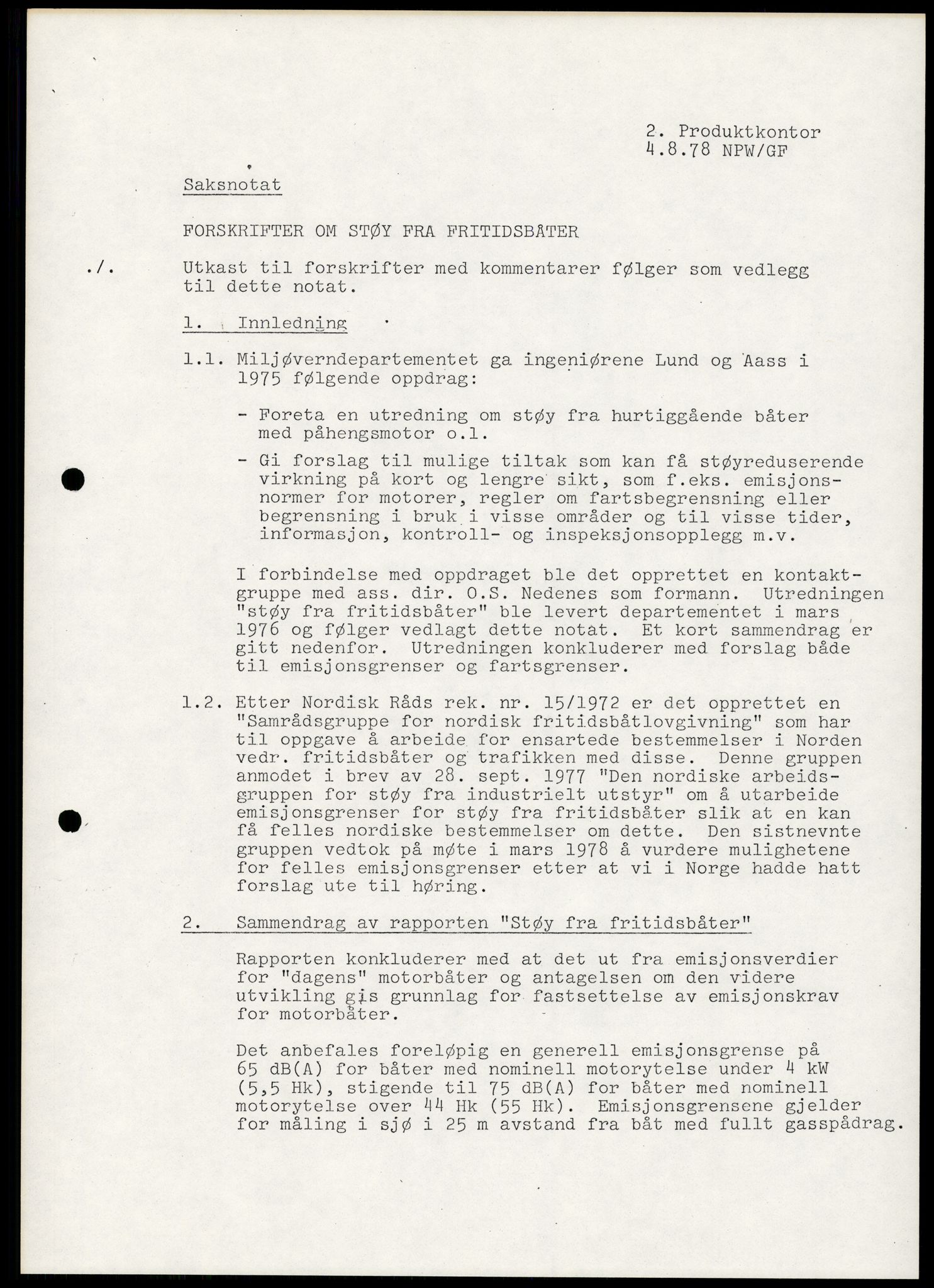 Statens forurensningstilsyn, hovedkontoret, AV/RA-S-4136/1/A/Ab/L0003: Produktkontrollrådet - Innkalling og referater, 1978