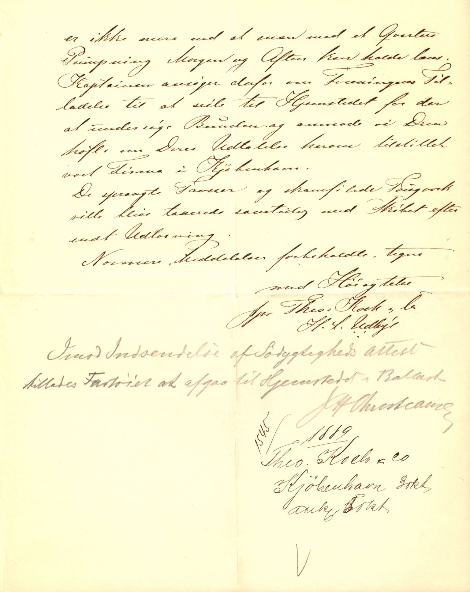 Pa 63 - Østlandske skibsassuranceforening, VEMU/A-1079/G/Ga/L0023/0008: Havaridokumenter / Immanuel, Wilhelm, Tobine, Diaz, Esmeralda, Tjømø, 1889, p. 15