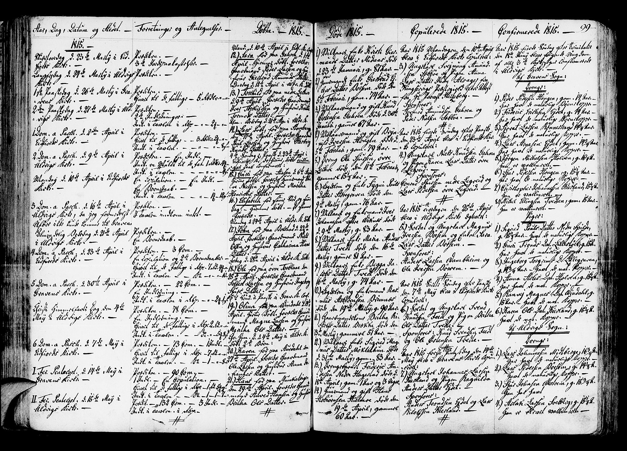 Ulvik sokneprestembete, SAB/A-78801/H/Haa: Parish register (official) no. A 11, 1793-1838, p. 99