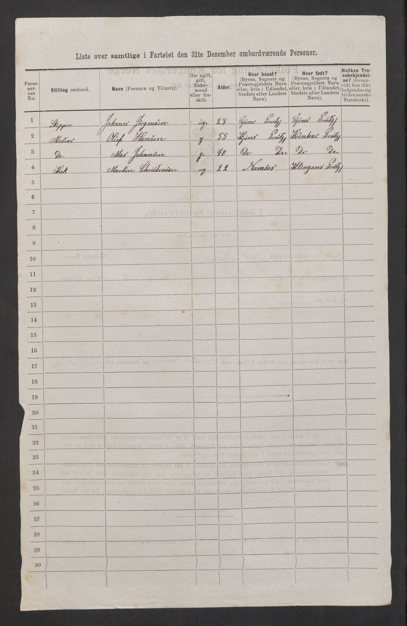 RA, 1875 census, lists of crew on ships: Ships in domestic ports, 1875, p. 299