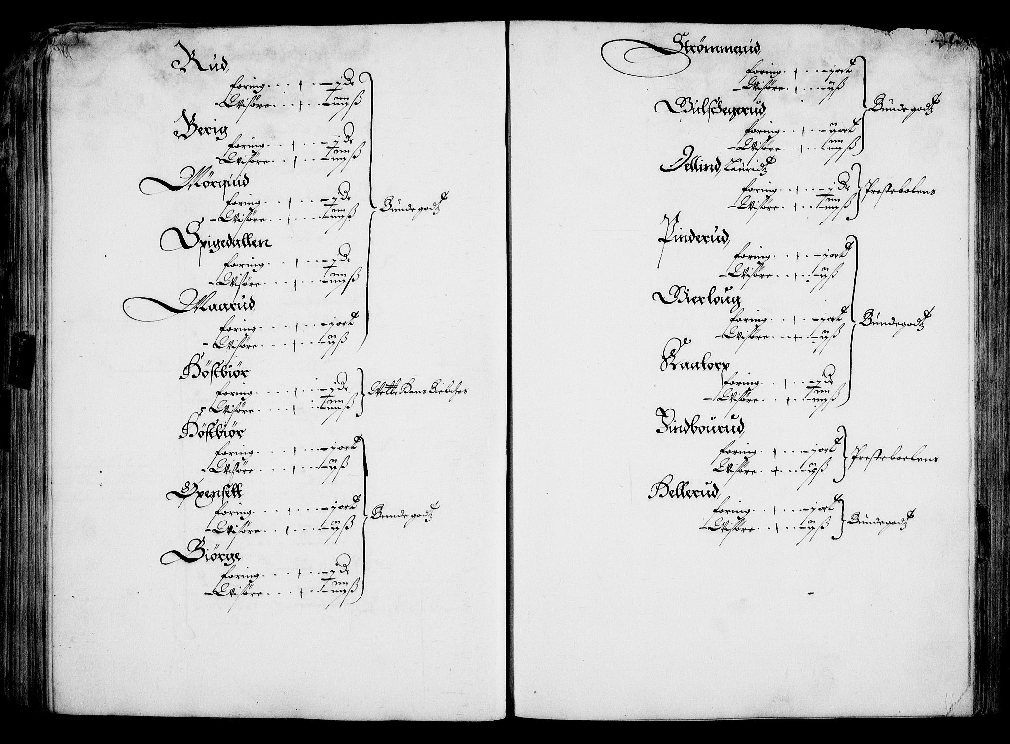 Rentekammeret inntil 1814, Realistisk ordnet avdeling, AV/RA-EA-4070/On/L0001/0001: Statens gods / [Jj 1]: Jordebok over Hannibal Sehesteds gods, 1651, p. 121