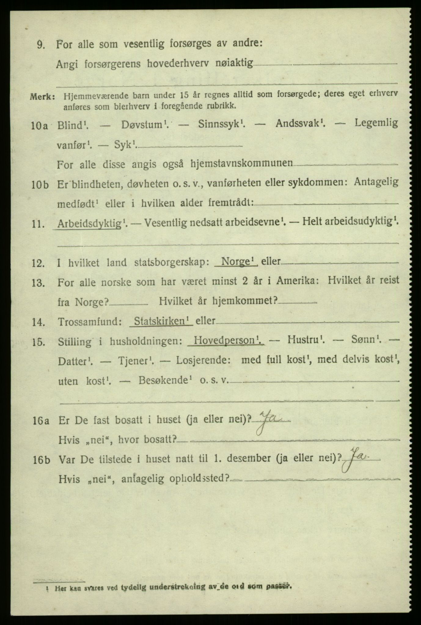 SAB, 1920 census for Sogndal, 1920, p. 2936