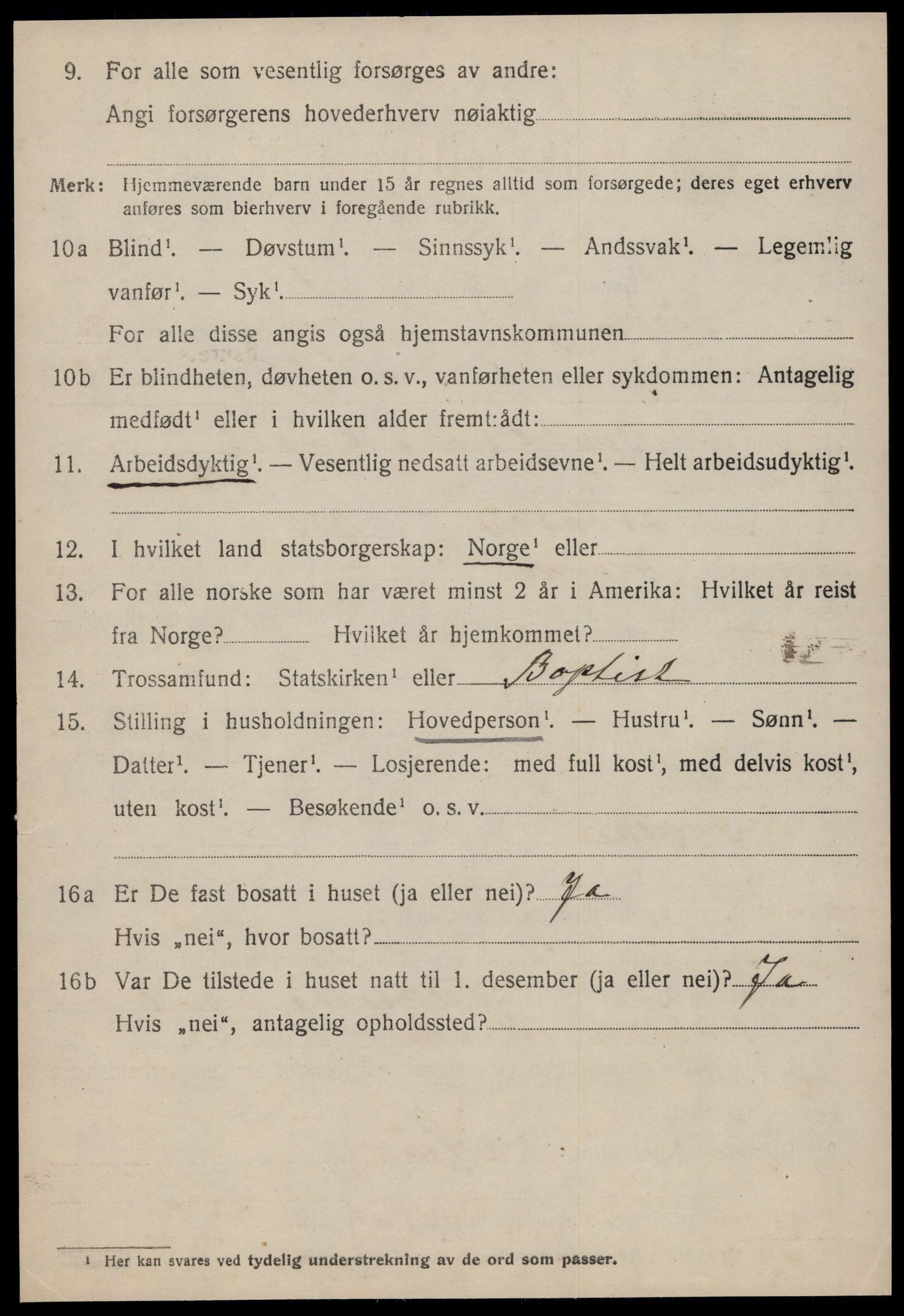 SAT, 1920 census for Bolsøy, 1920, p. 5330